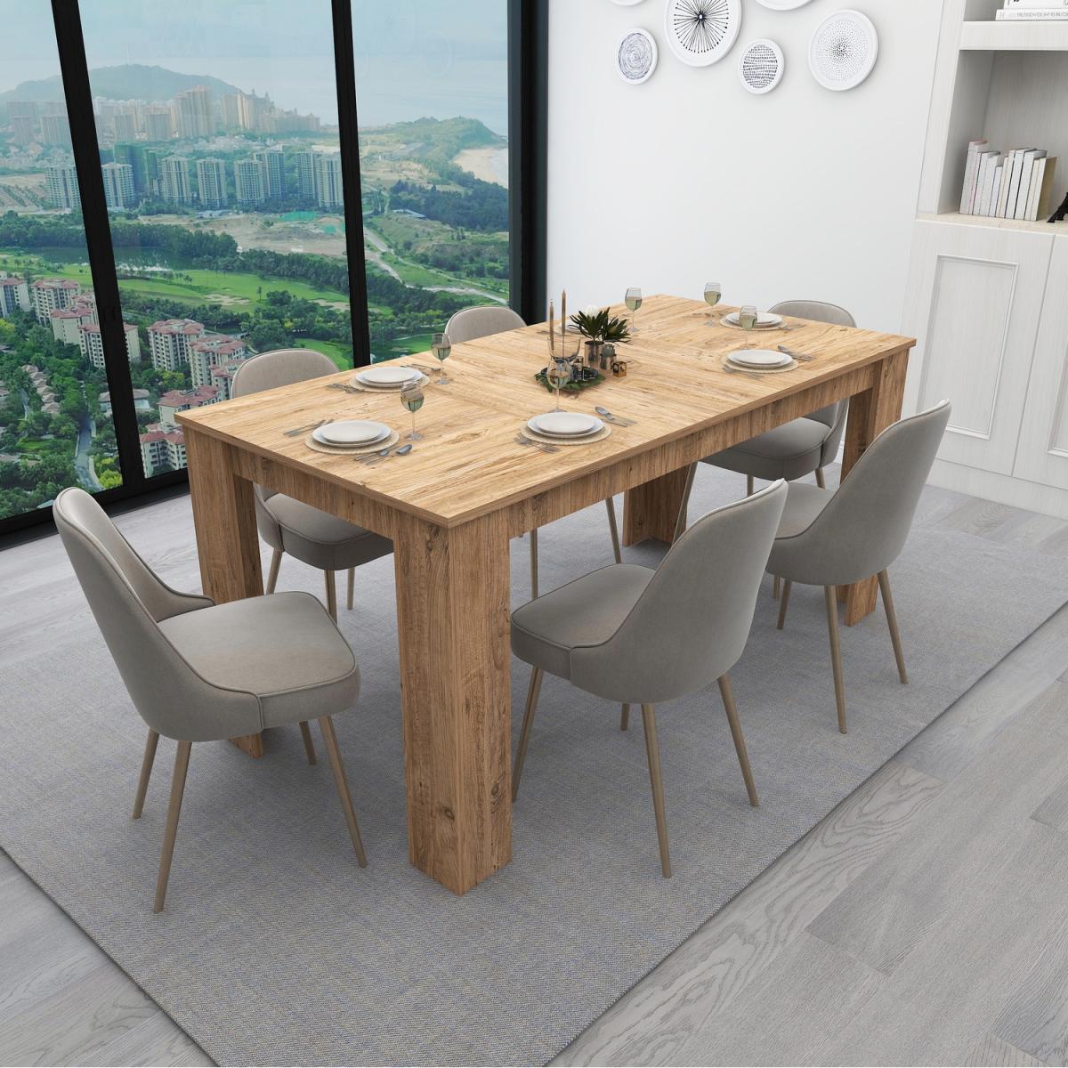Dennis 160 cm 6 Person Dining Table - Atlantic Pine – image 2