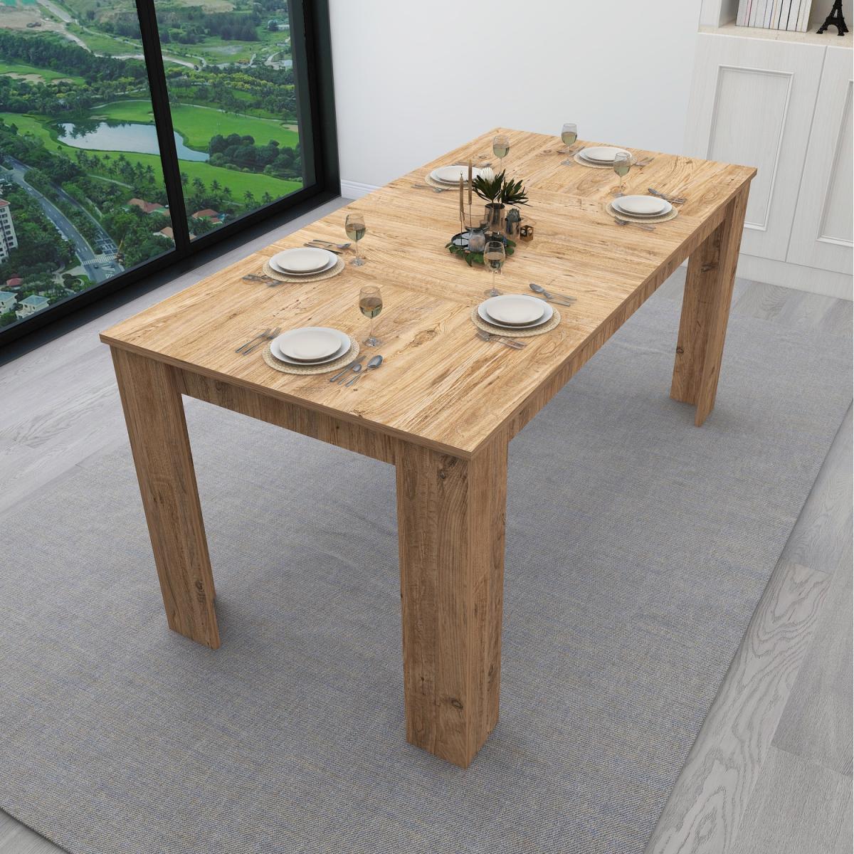 Dennis 160 cm 6 Person Dining Table - Atlantic Pine – image 3