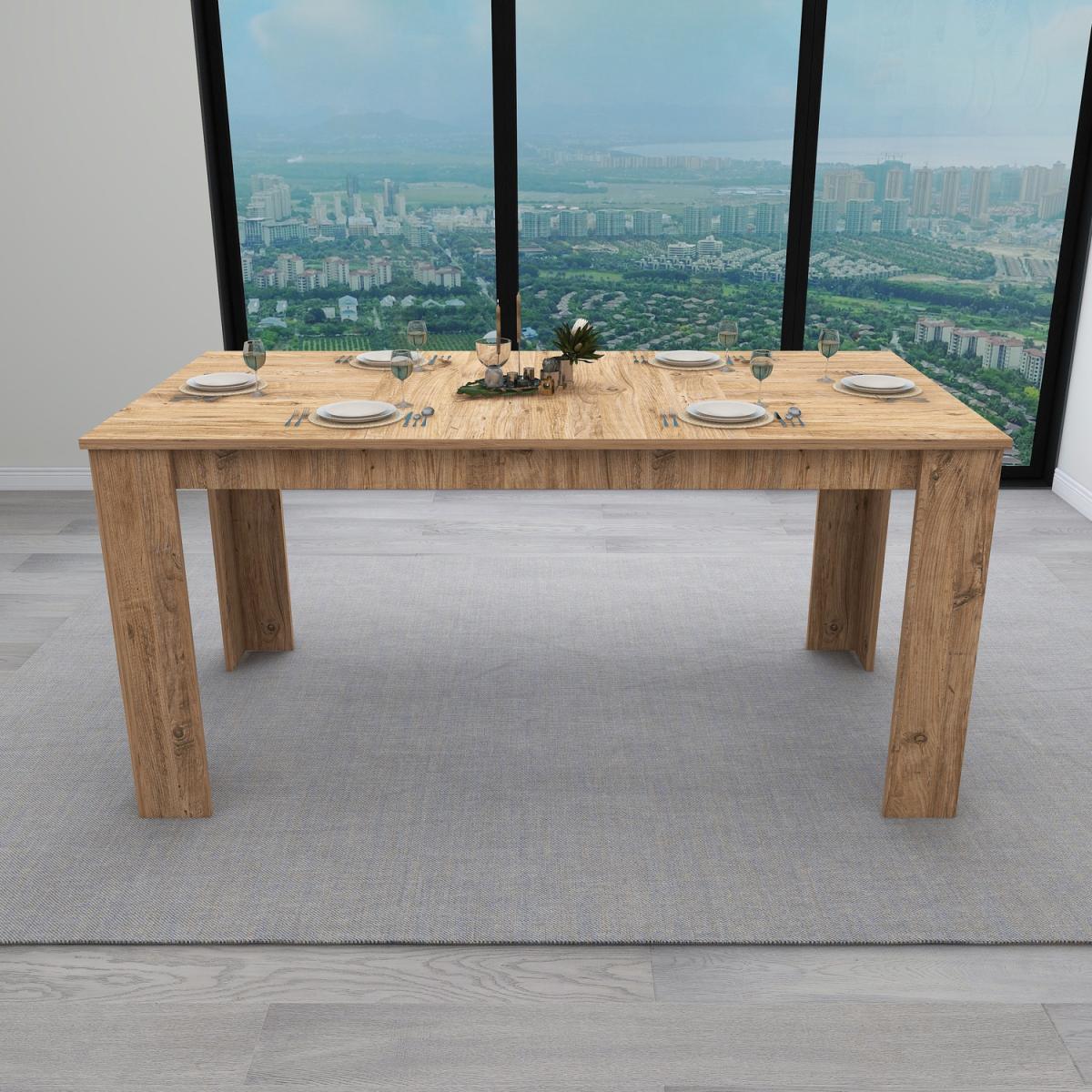 Dennis 160 cm 6 Person Dining Table - Atlantic Pine – image 4