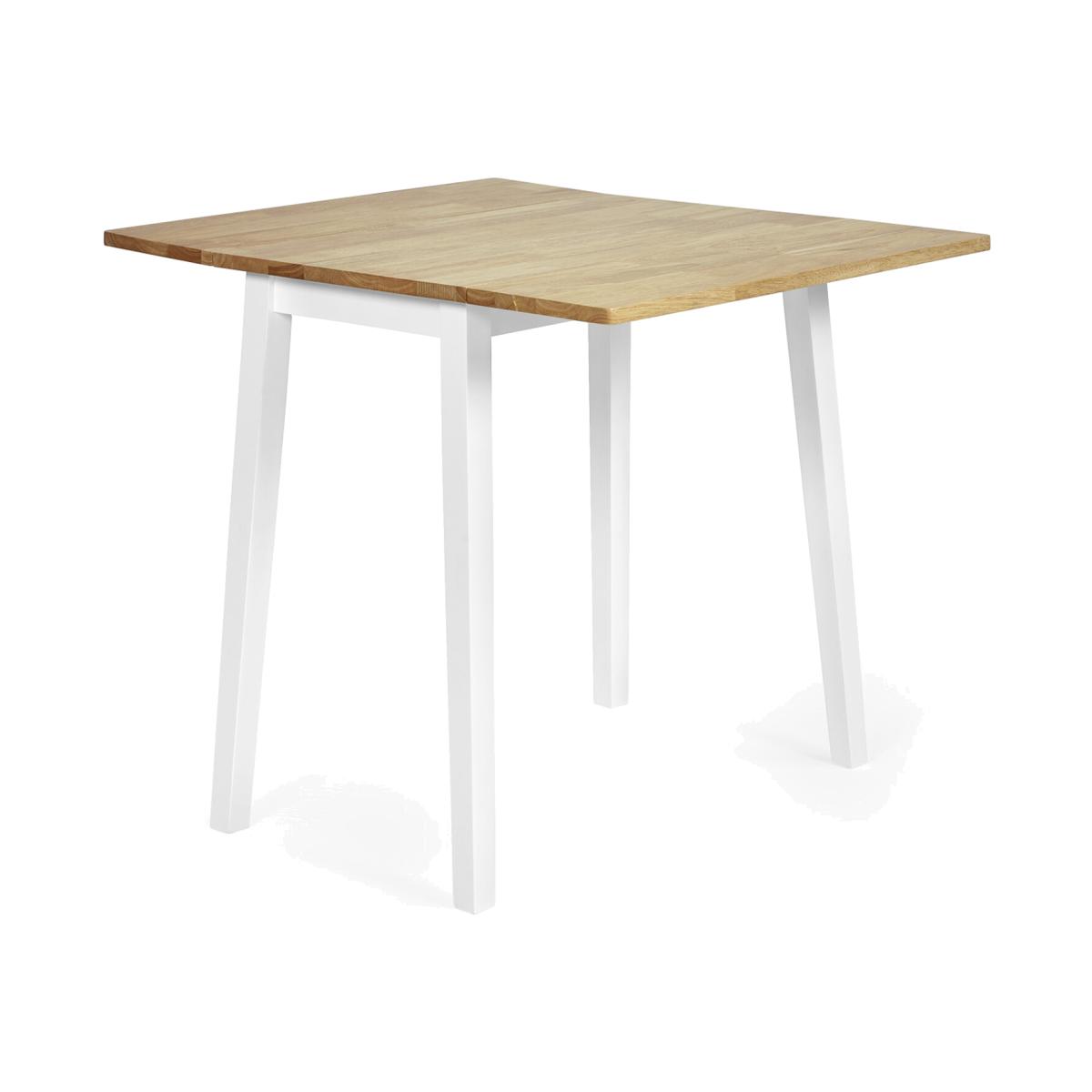 Linwood Square Drop Leaf Table - Natural/White