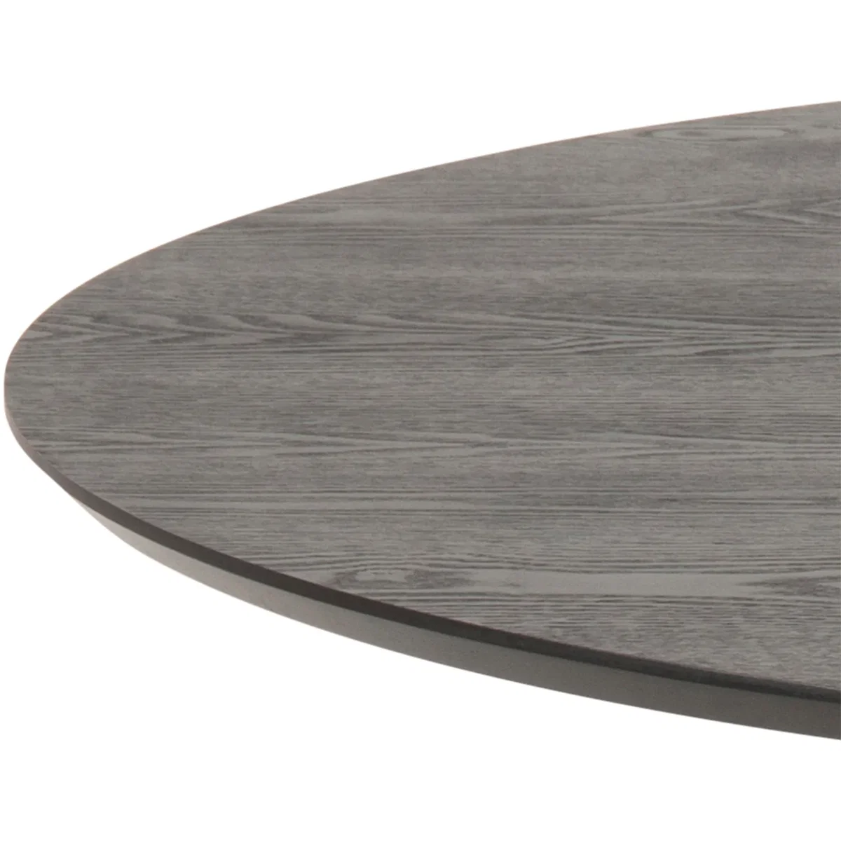 Ibiza Round Dining Table with Black Ash Top and Matt Black Base - Black – image 5