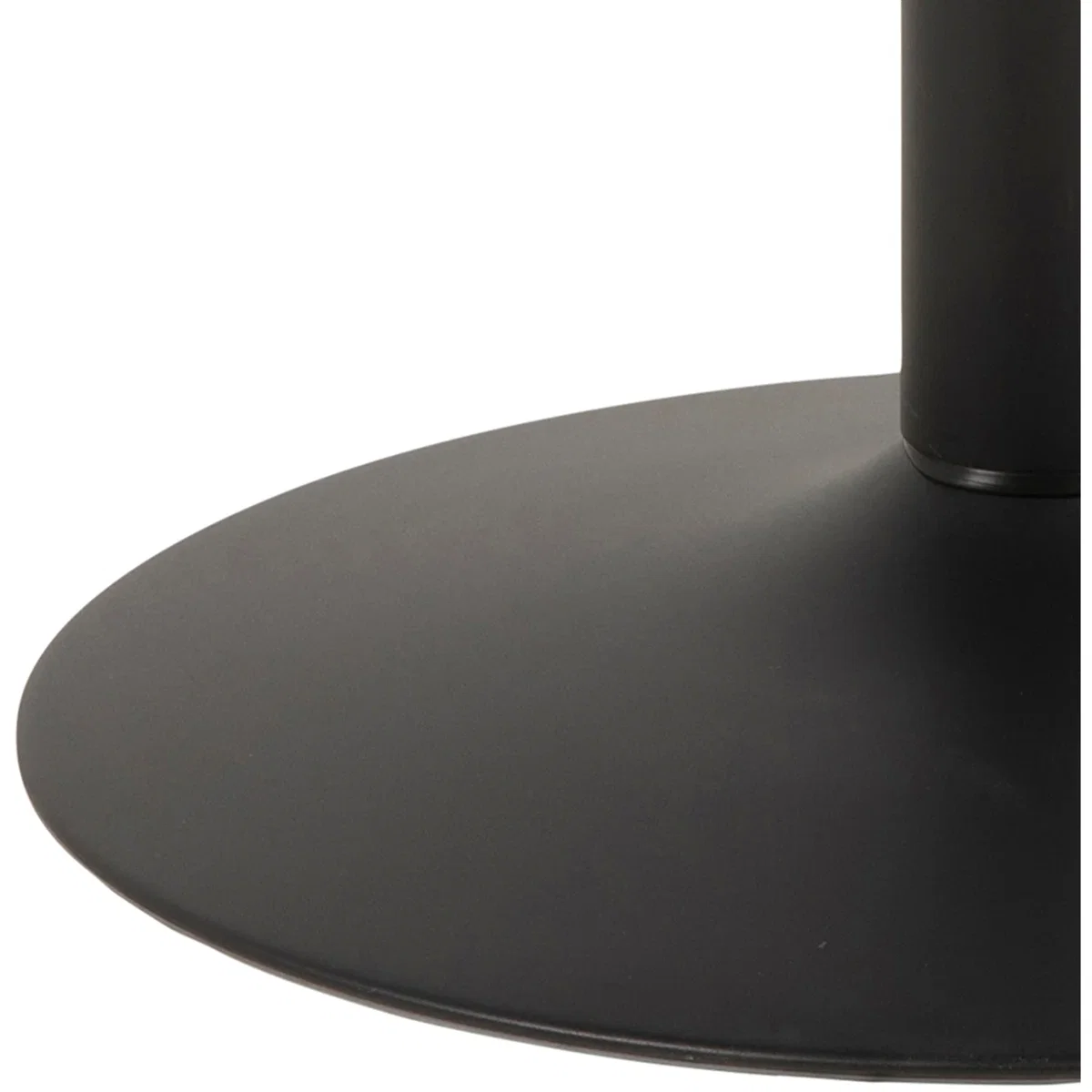 Ibiza Round Dining Table with Black Ash Top and Matt Black Base - Black – image 7