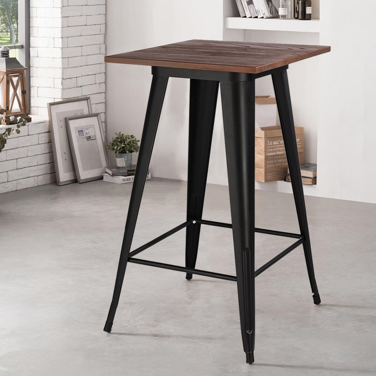 Bar High Seat Wooden Tall Counter Bistro Dining Table - Brown – image 1