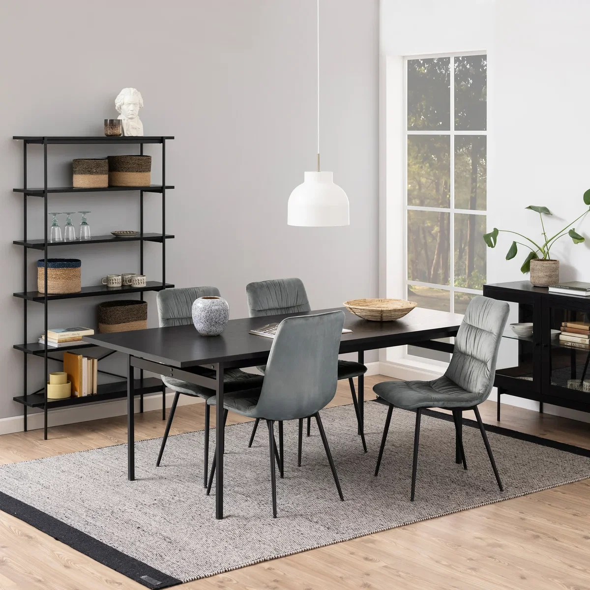 Angus Dining Table in Black - Black – image 5