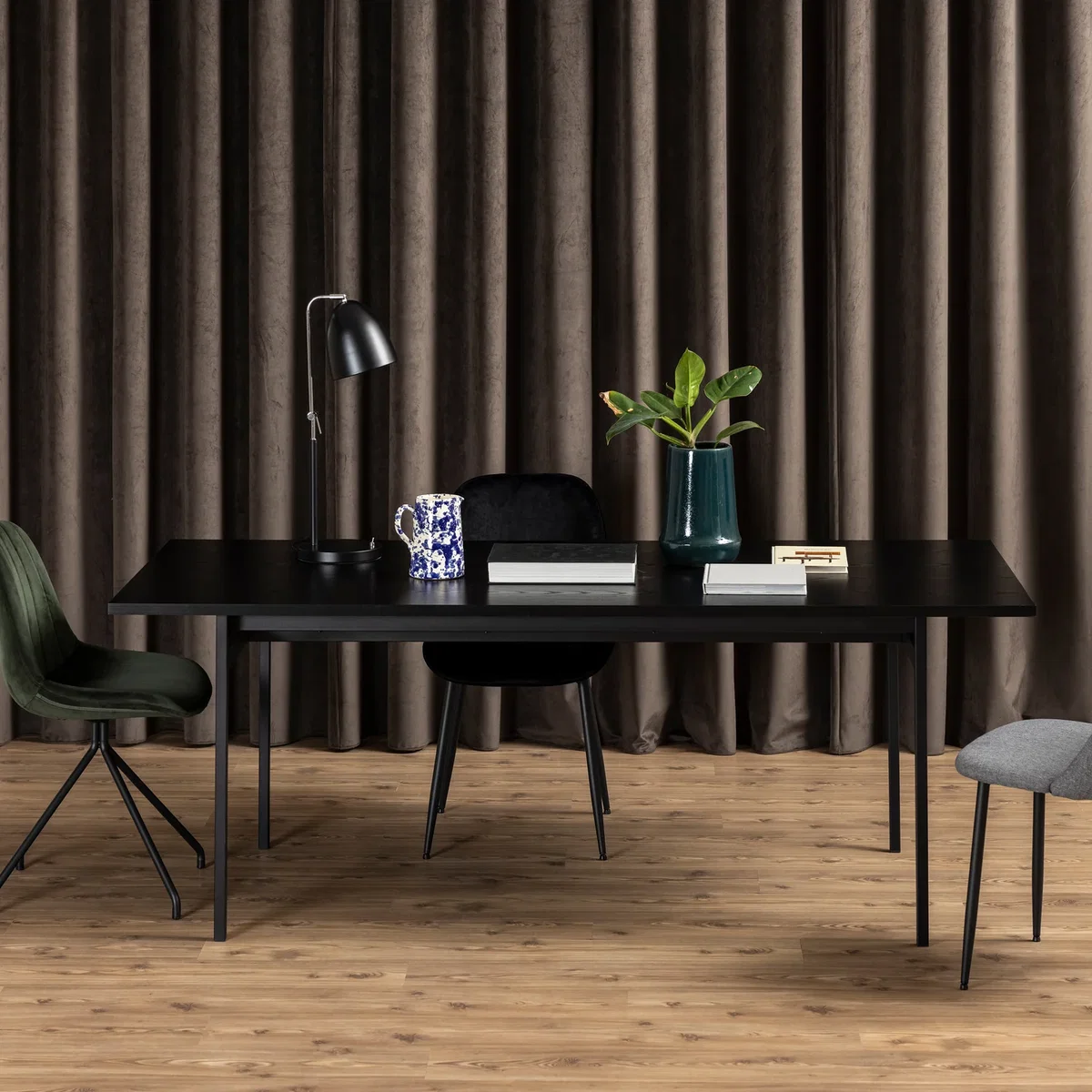 Angus Dining Table in Black - Black – image 1