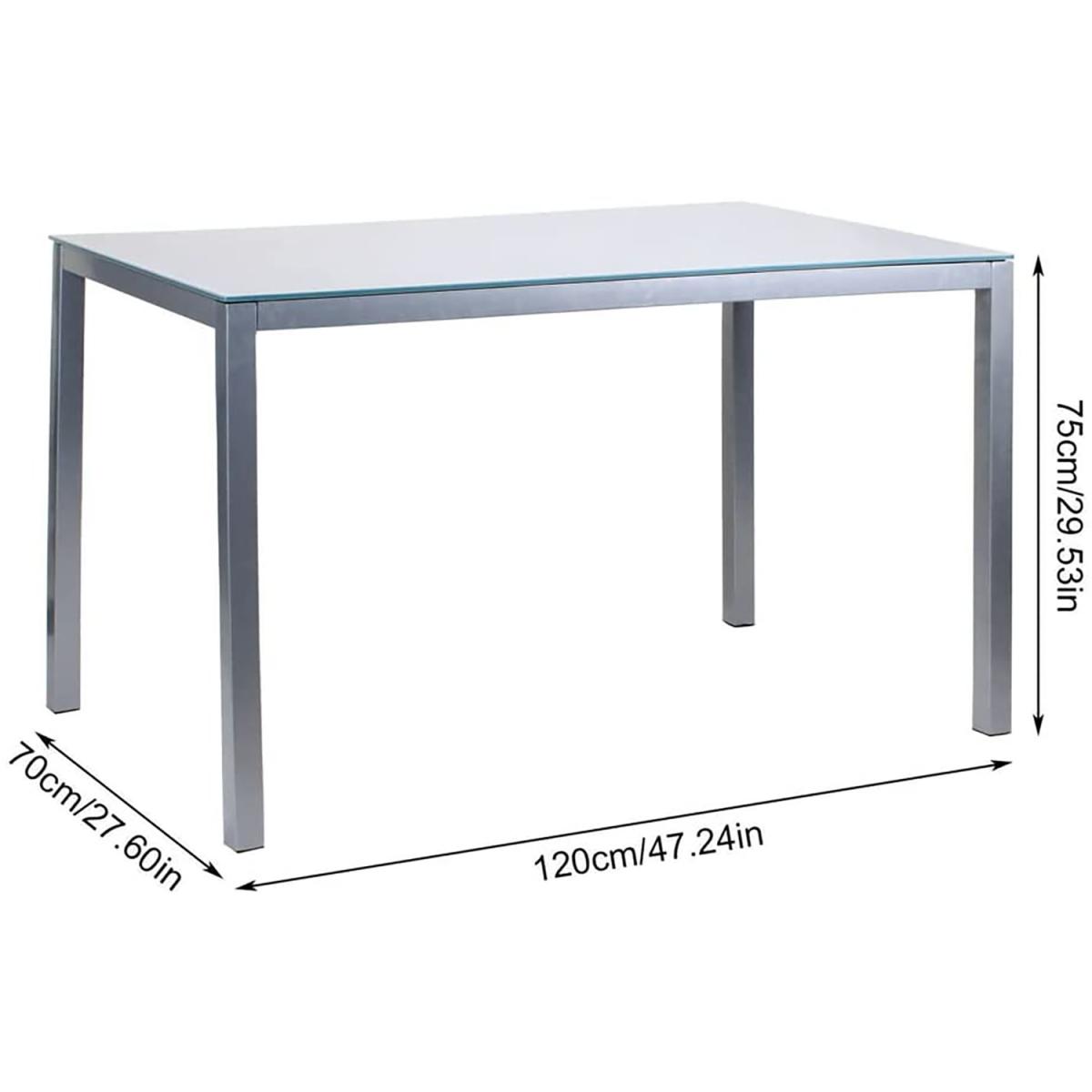 Dripex Modern High Gloss Dining Table  - Grey – image 2