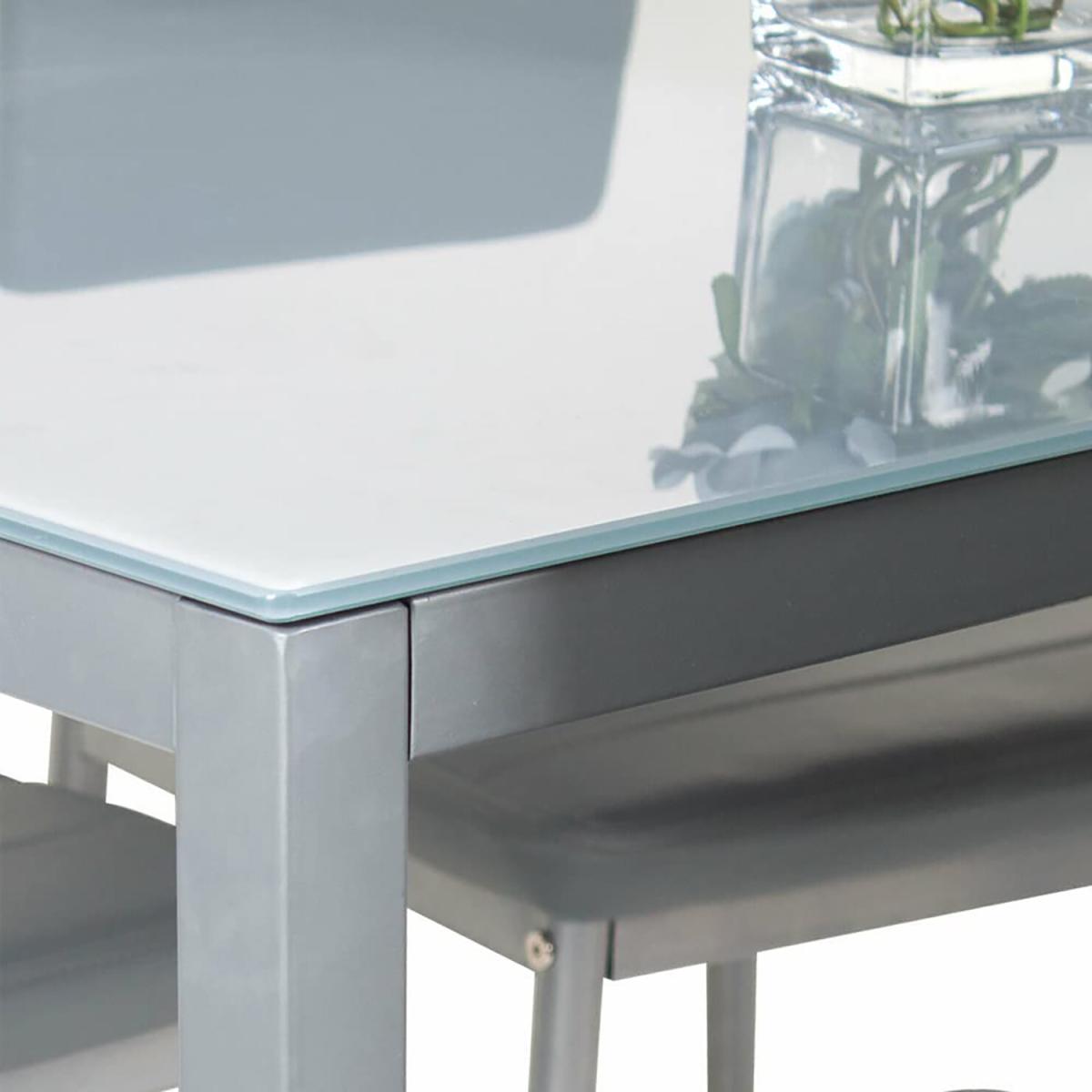 Dripex Modern High Gloss Dining Table  - Grey – image 3