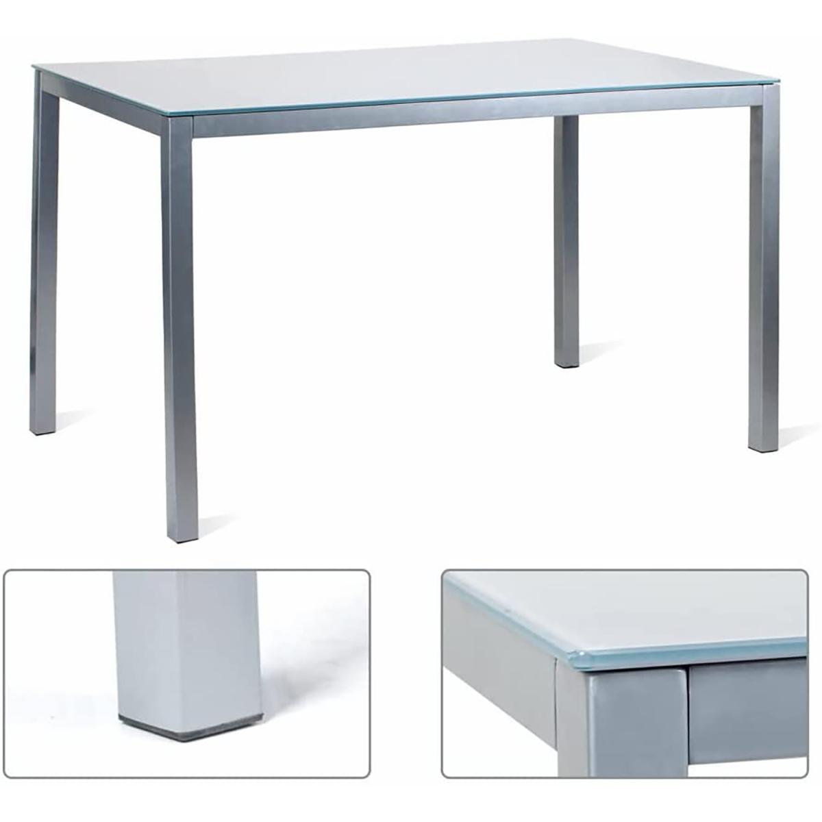 Dripex Modern High Gloss Dining Table  - Grey – image 4