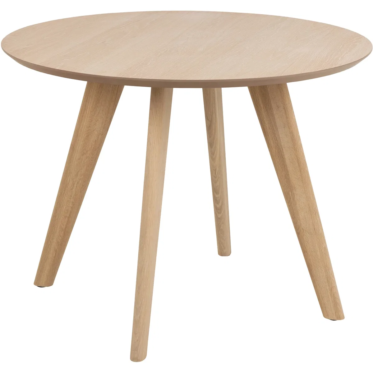 Townsville Round Dining Table in White and Oak 100cm - White & Oak – image 3