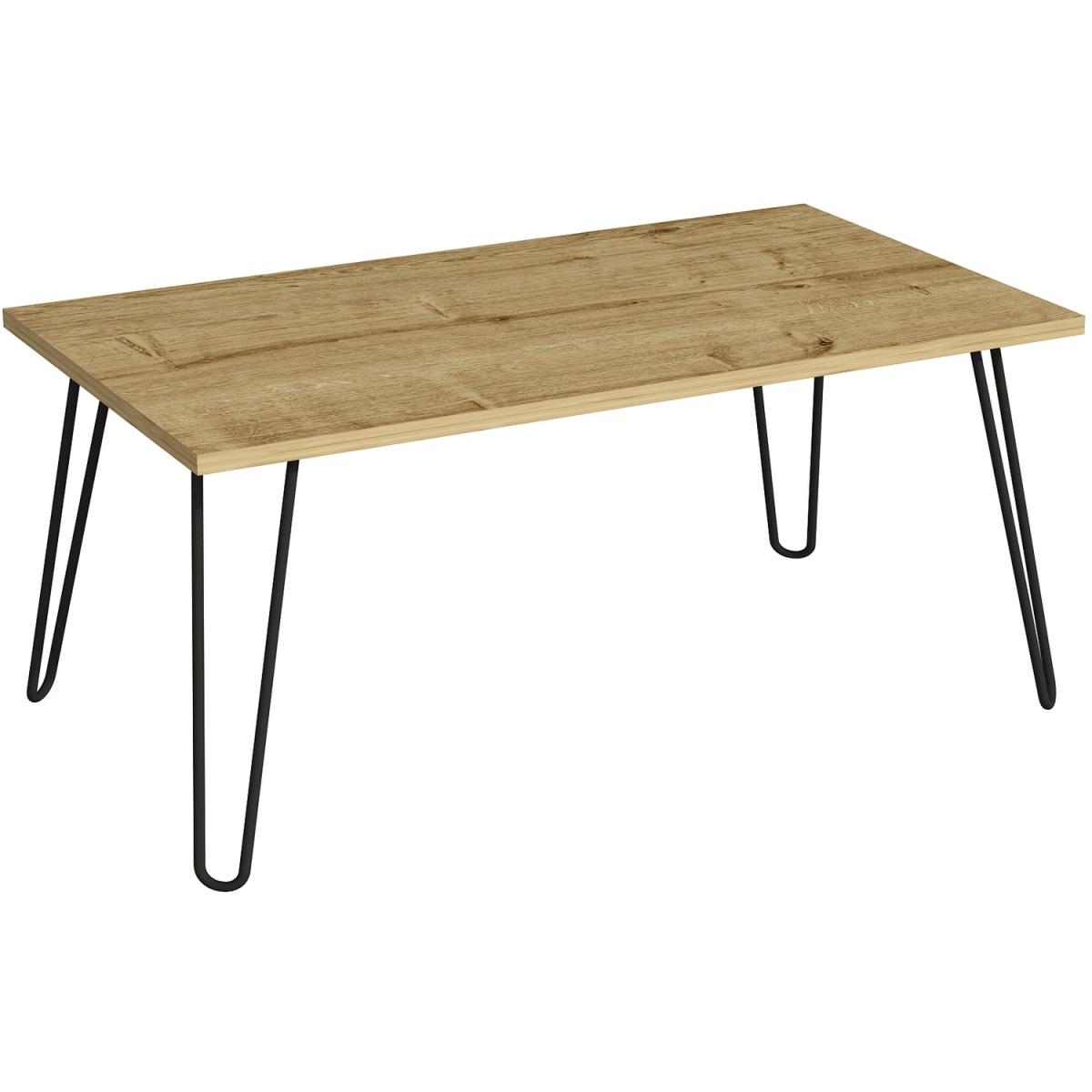 Otello Coffee Table with Metal Legs - Sapphire Oak – image 4