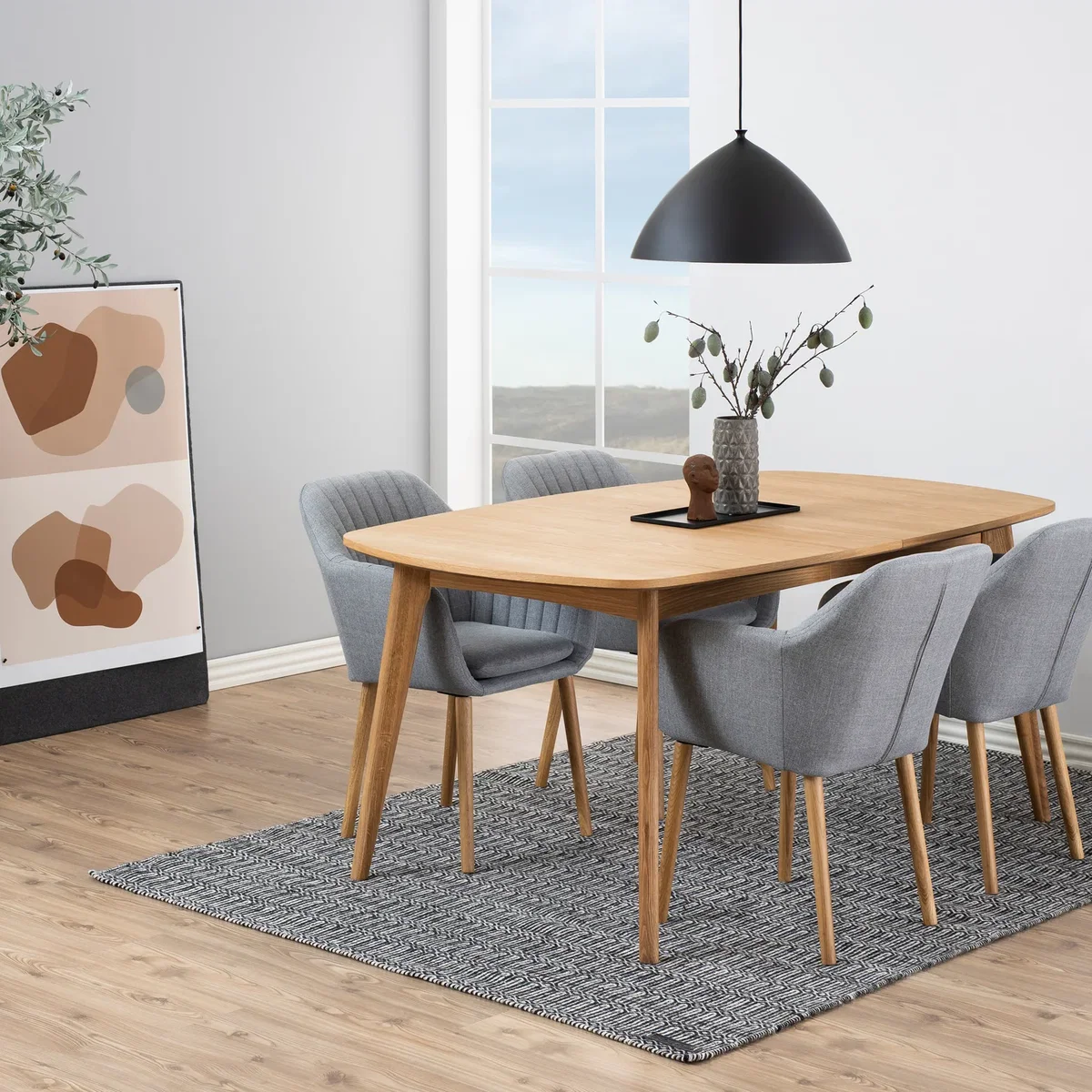 Marte Extendable Dining Table in Oak 180/270 x 102 x 76cm - Oak – image 3