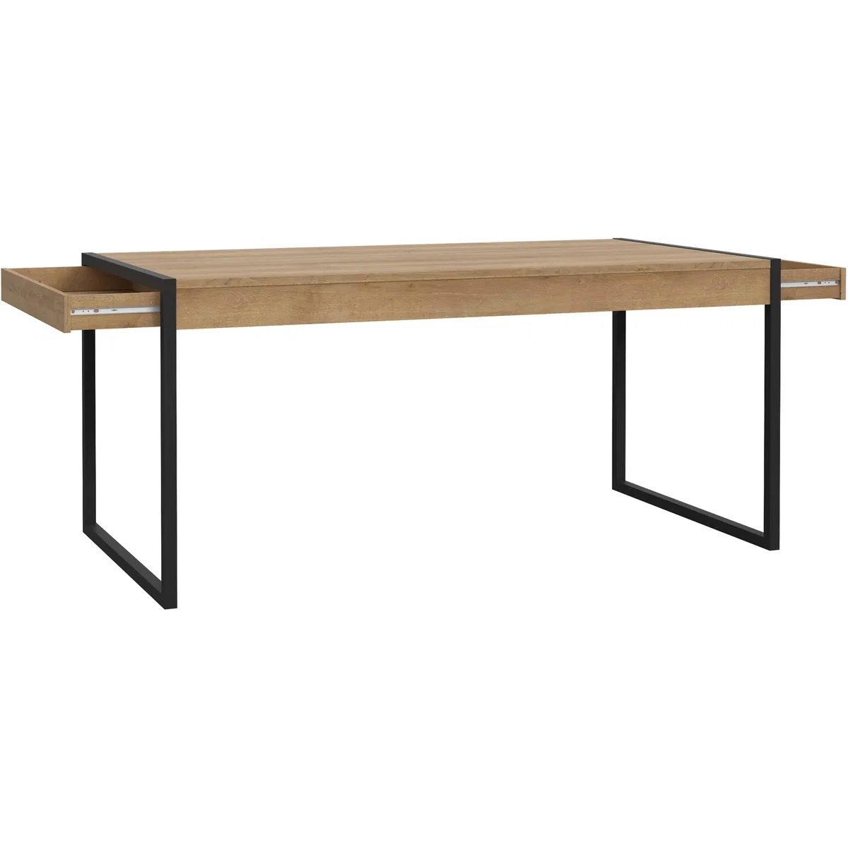 High Rock Dining Table in Riviera Oak - Black & Riviera Oak – image 4