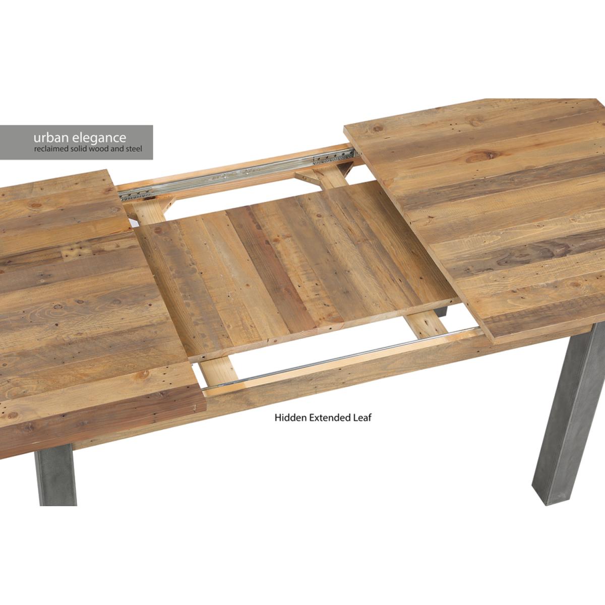 Urban Elegance - Reclaimed Extending Dining Table - Rustic Brown – image 4