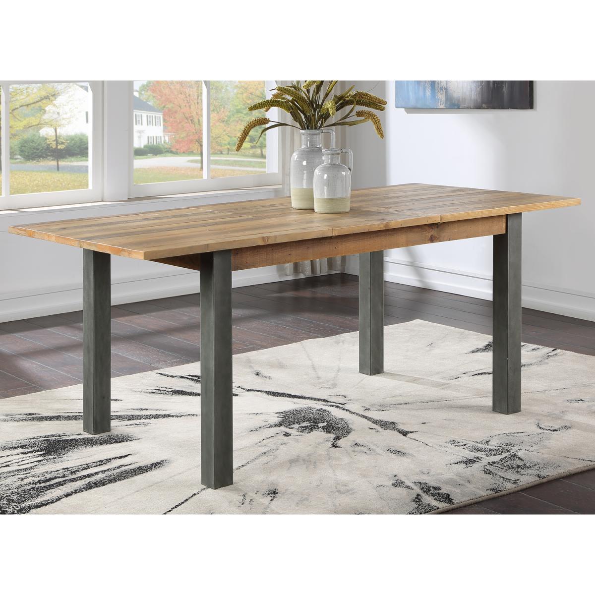 Urban Elegance - Reclaimed Extending Dining Table - Rustic Brown – image 6