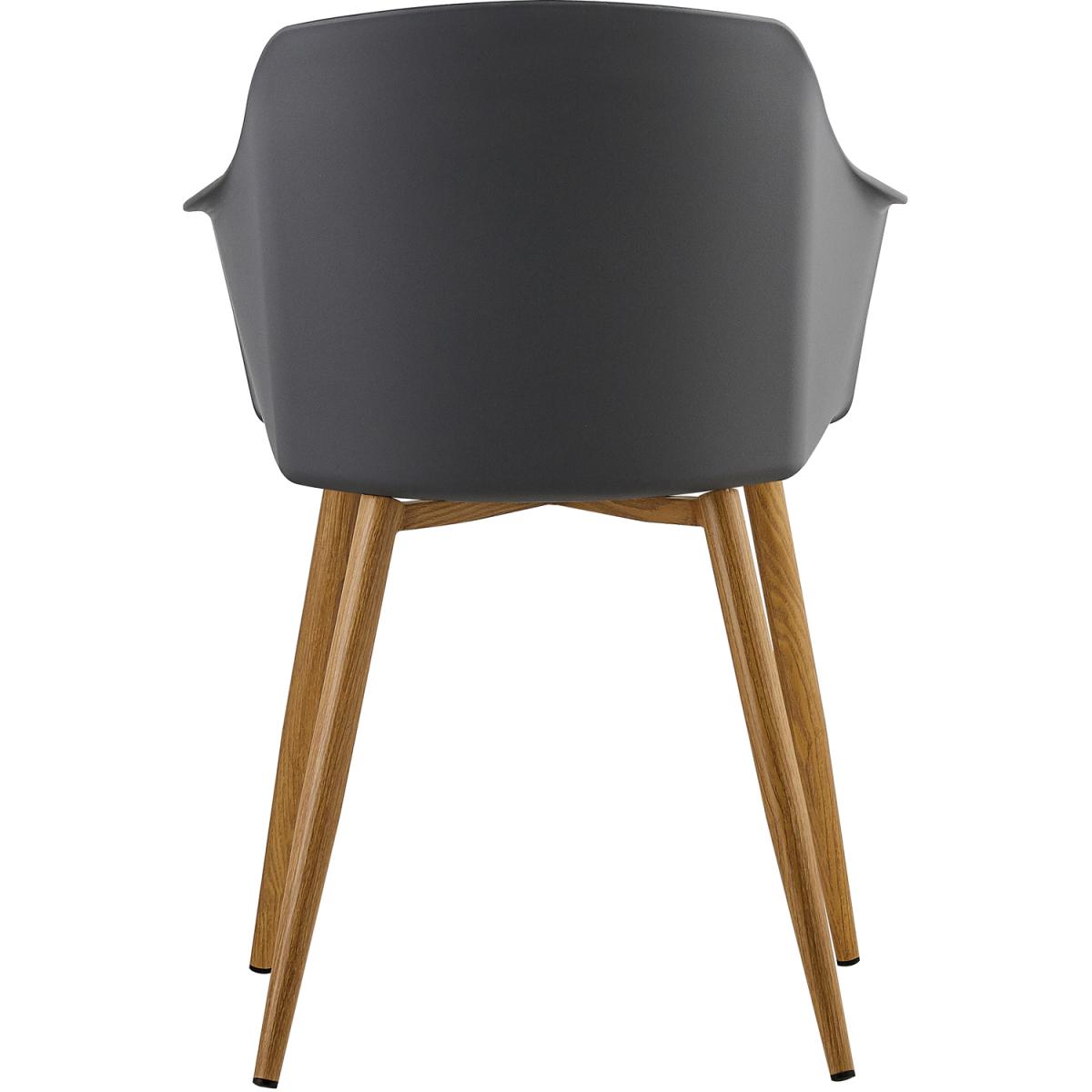Eden Round Dining Set with a Table and Set of Dining 4 Chairs - Grey – image 2