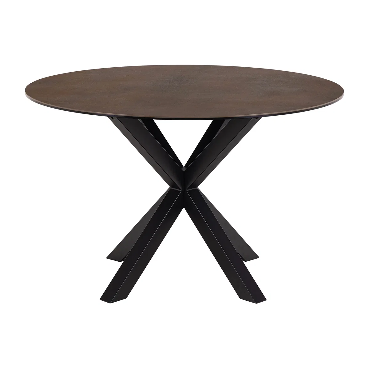 Heaven Round Dining Table with Ceramic Rusty Brown Top - Rusty Brown – image 1