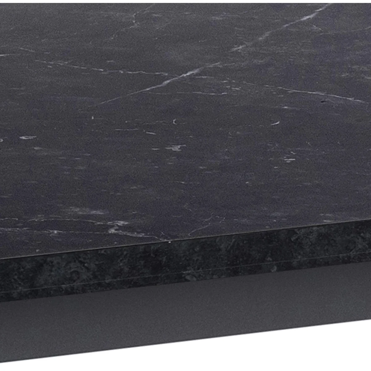 Amble Dining Table with Black Marble Melamine Top & Black Legs - Black – image 6