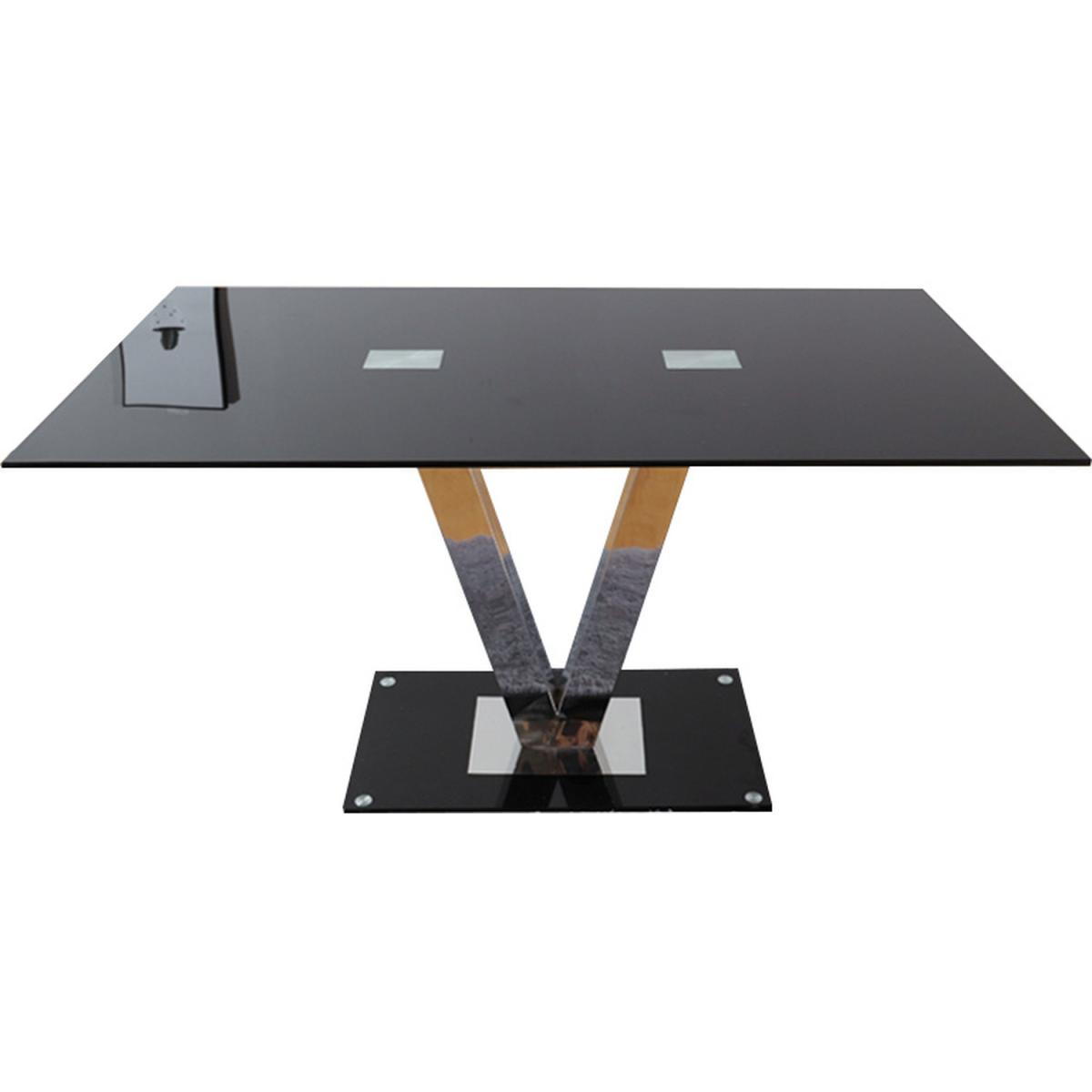 Modern Glass Dining Table - Black – image 6