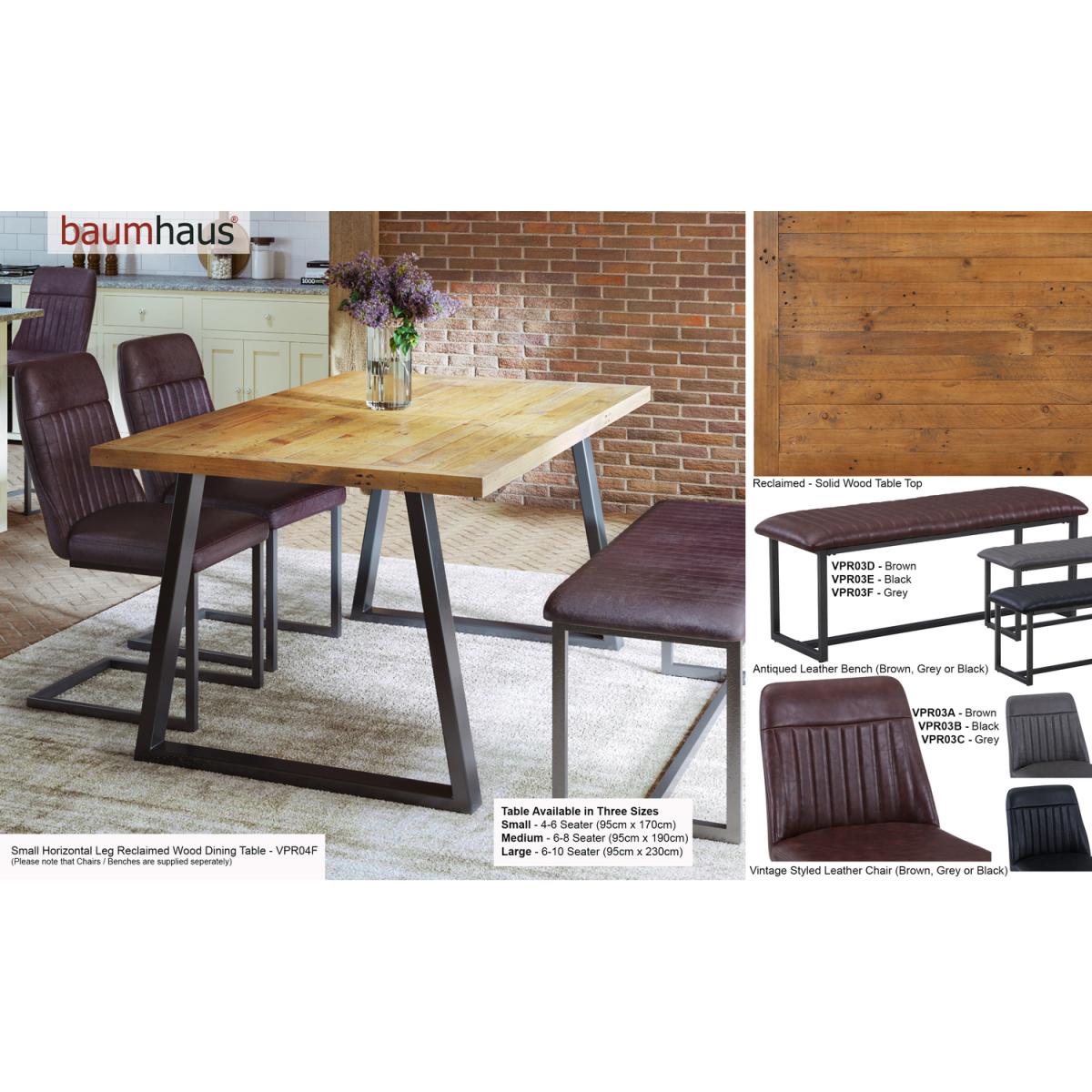Urban Elegance - Reclaimed Table SMALL 4-6 seater - Rustic Brown – image 2