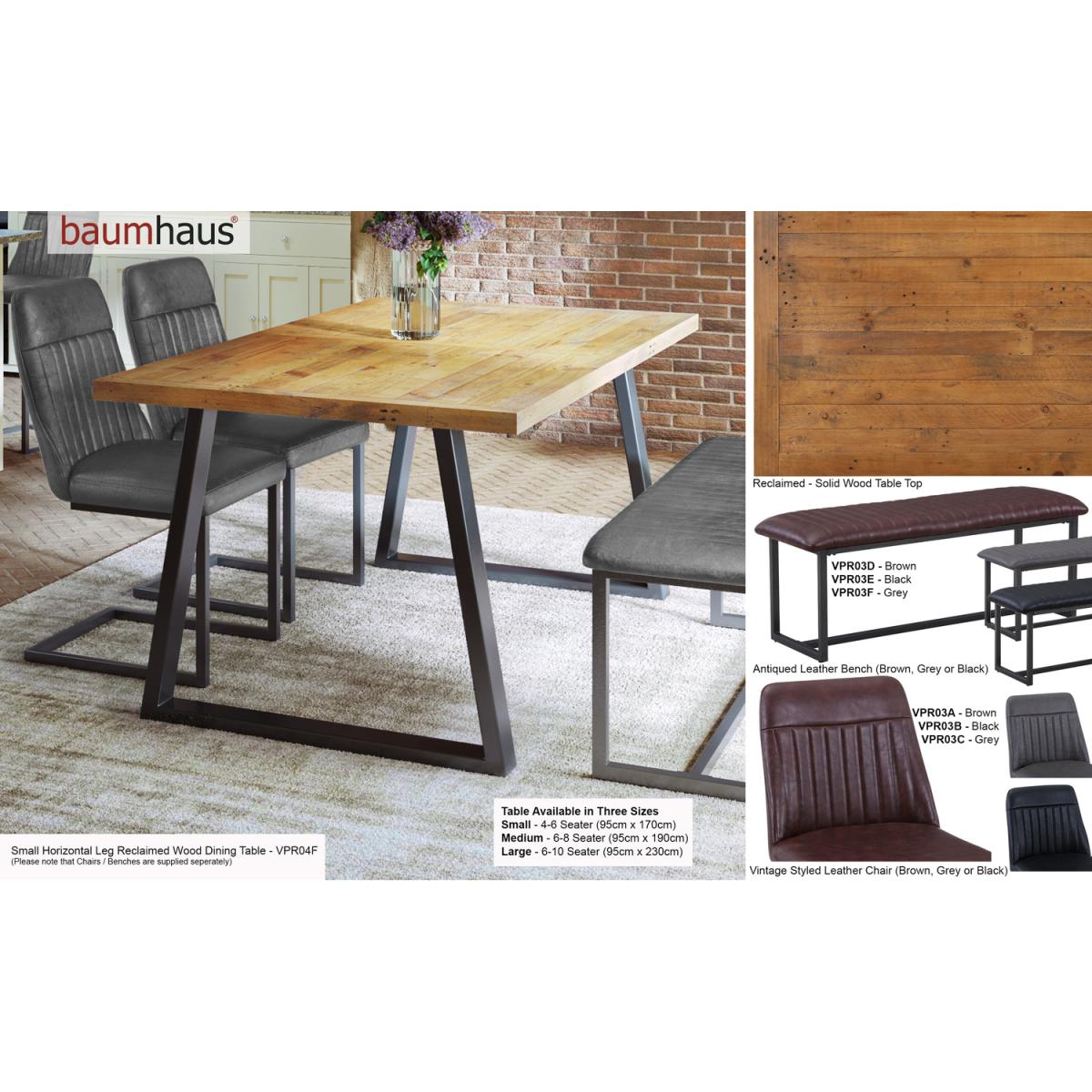 Urban Elegance - Reclaimed Table SMALL 4-6 seater - Rustic Brown – image 3