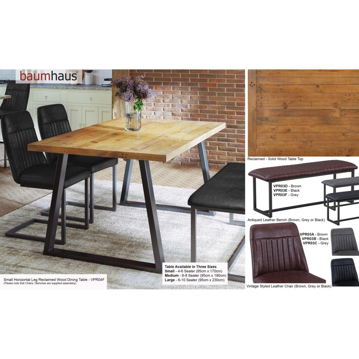 Urban Elegance - Reclaimed Table SMALL 4-6 seater - Rustic Brown – image 4