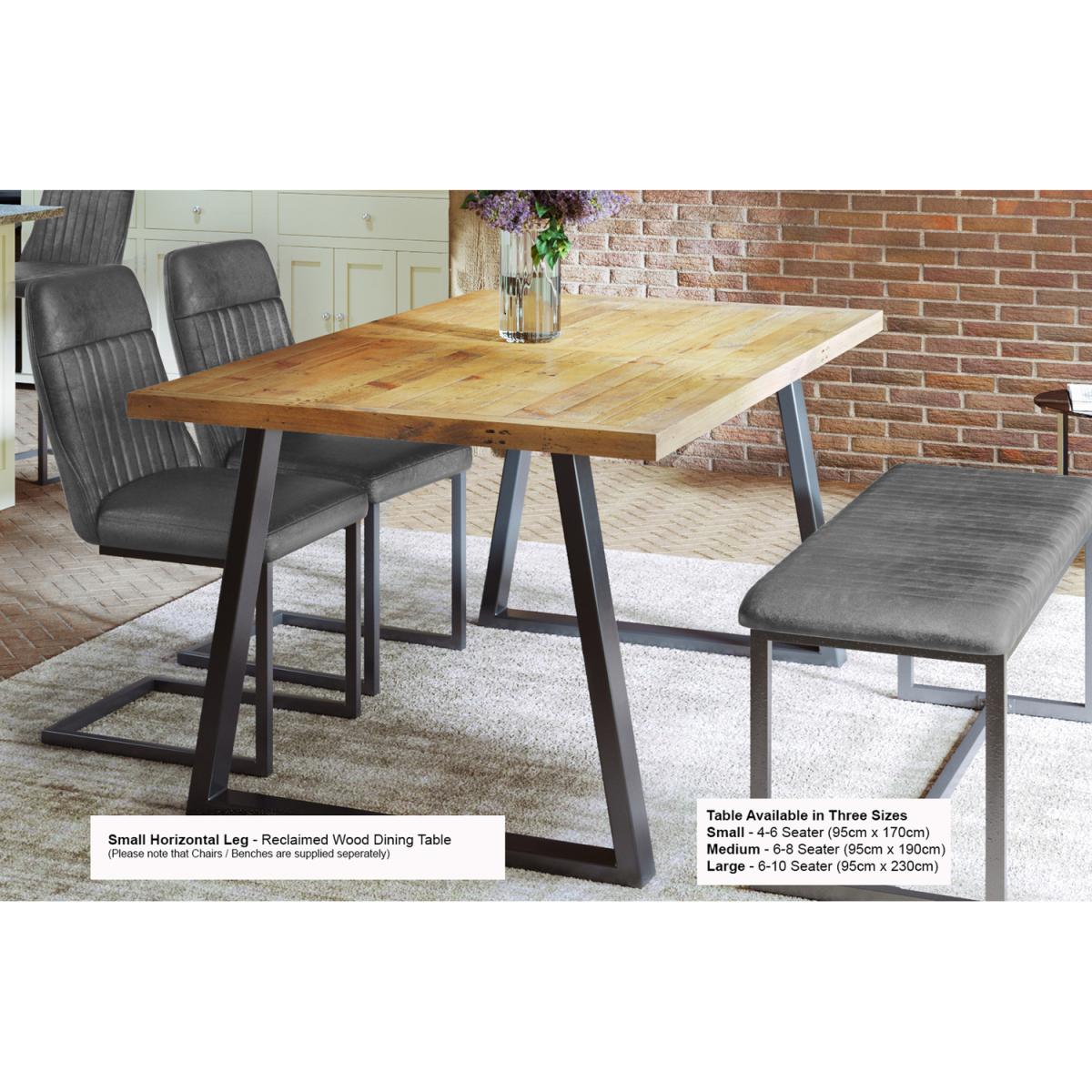 Urban Elegance - Reclaimed Table SMALL 4-6 seater - Rustic Brown – image 6
