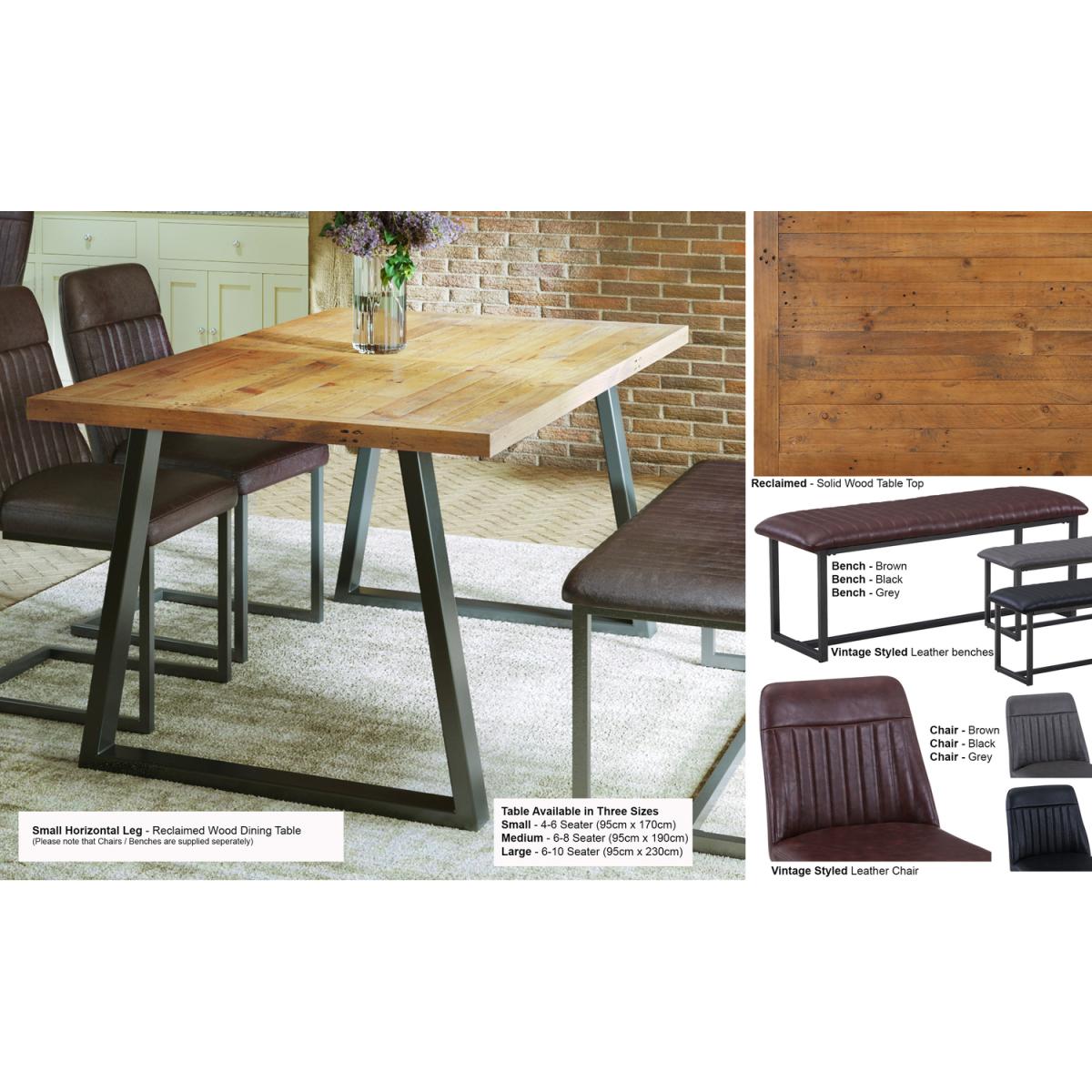 Urban Elegance - Reclaimed Table SMALL 4-6 seater - Rustic Brown – image 7