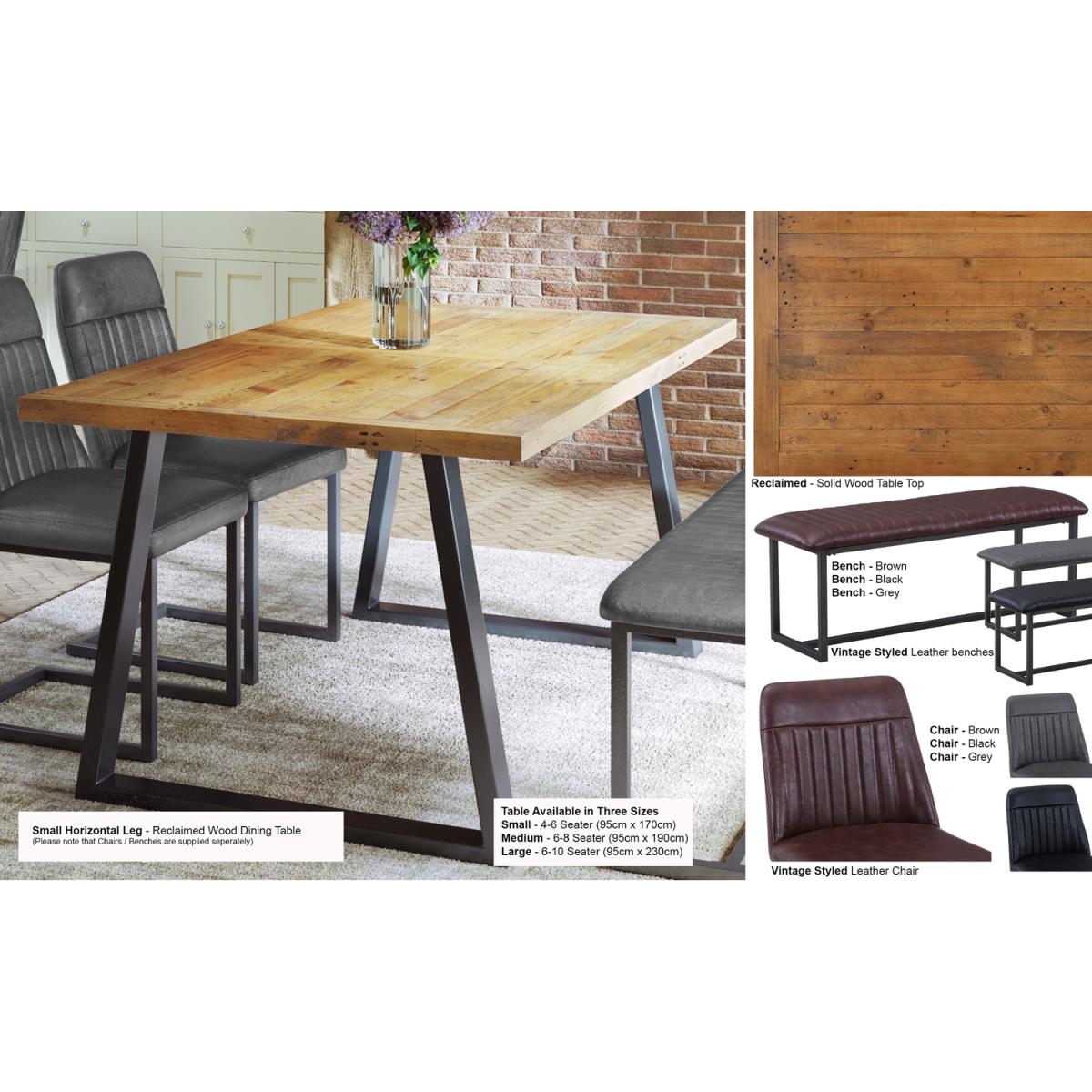 Urban Elegance - Reclaimed Table SMALL 4-6 seater - Rustic Brown – image 8
