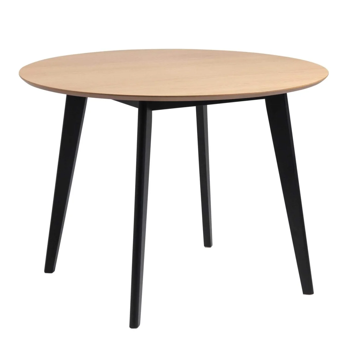 Saffron Round Dining Table Veneer Top with Matt Hairpin Base - Neutral – image 2