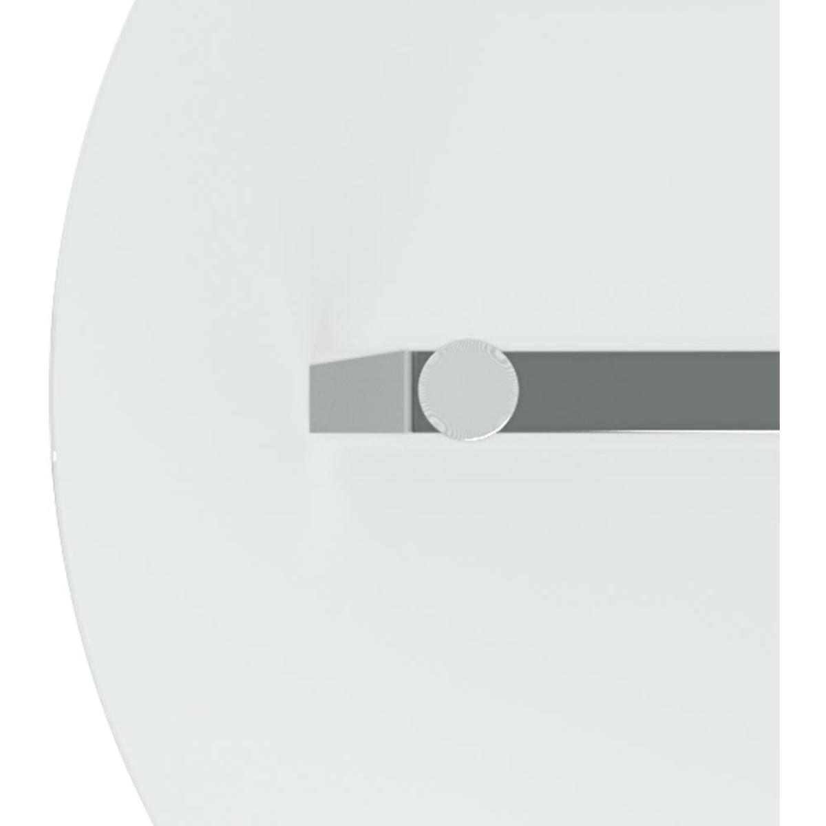 Tempered Glass Round Coffee Tea Dining Table - Silvery – image 5