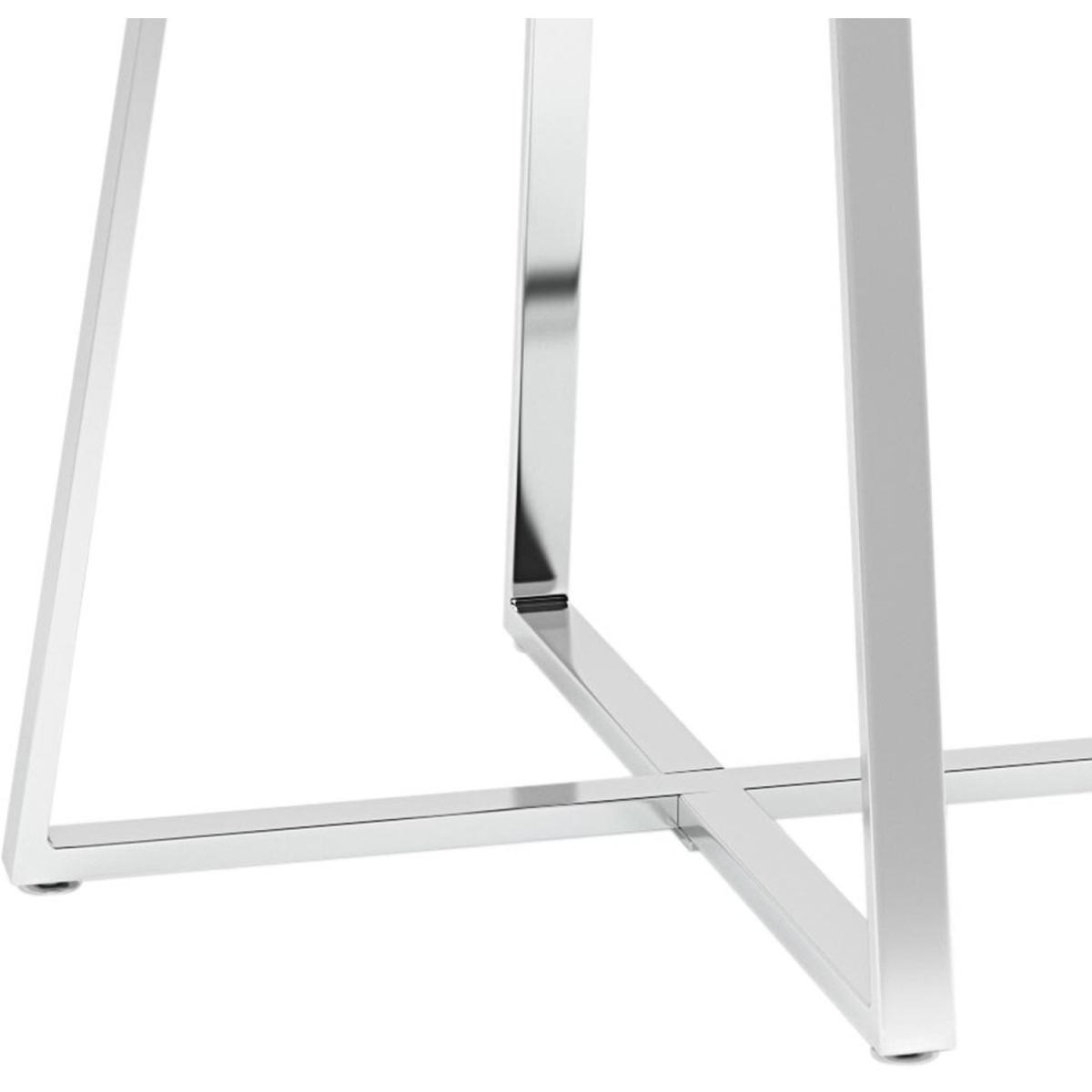 Tempered Glass Round Coffee Tea Dining Table - Silvery – image 7