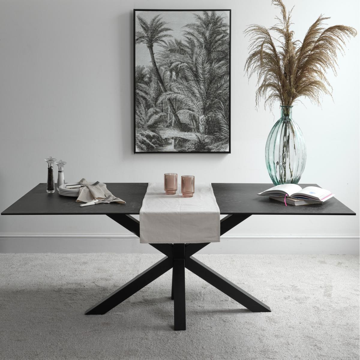 Eastcote Black Ceramic Dining Table - Black / 200cm – image 2