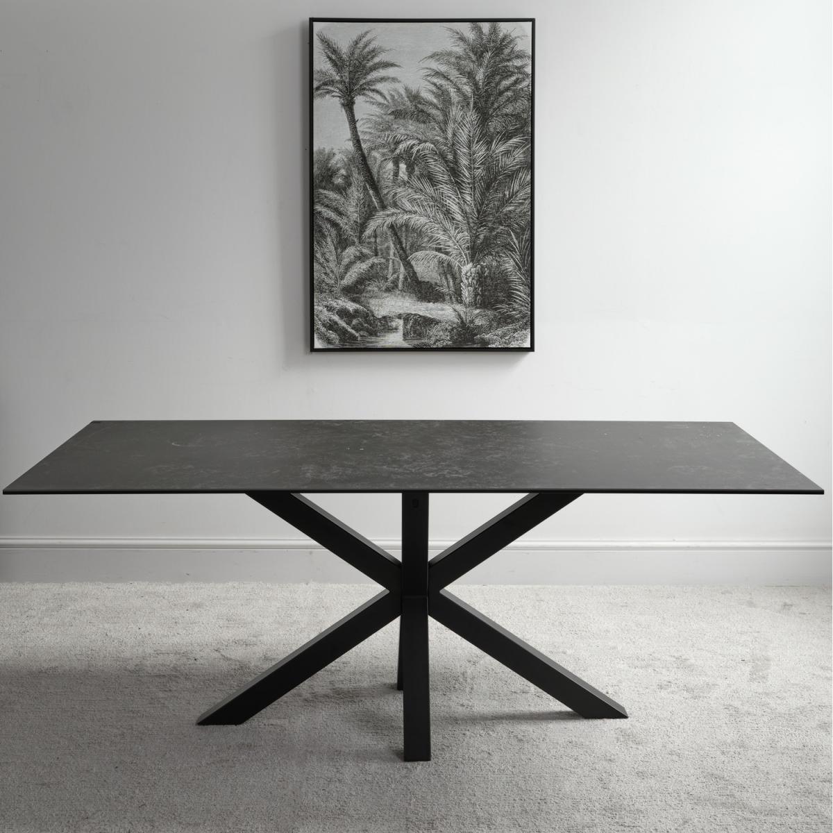 Eastcote Black Ceramic Dining Table - Black / 200cm – image 3