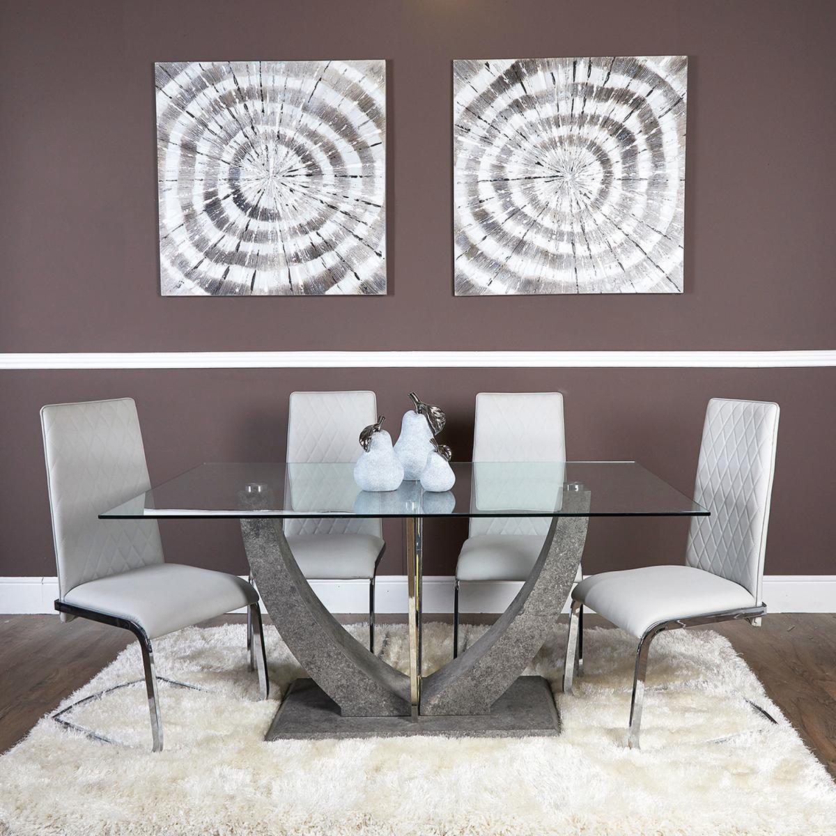 Leo Dining Table - Grey – image 3
