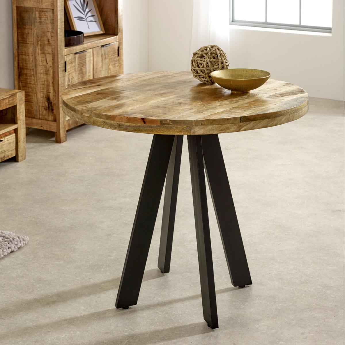 Surrey Round Dining Table 4 Seater - Brown