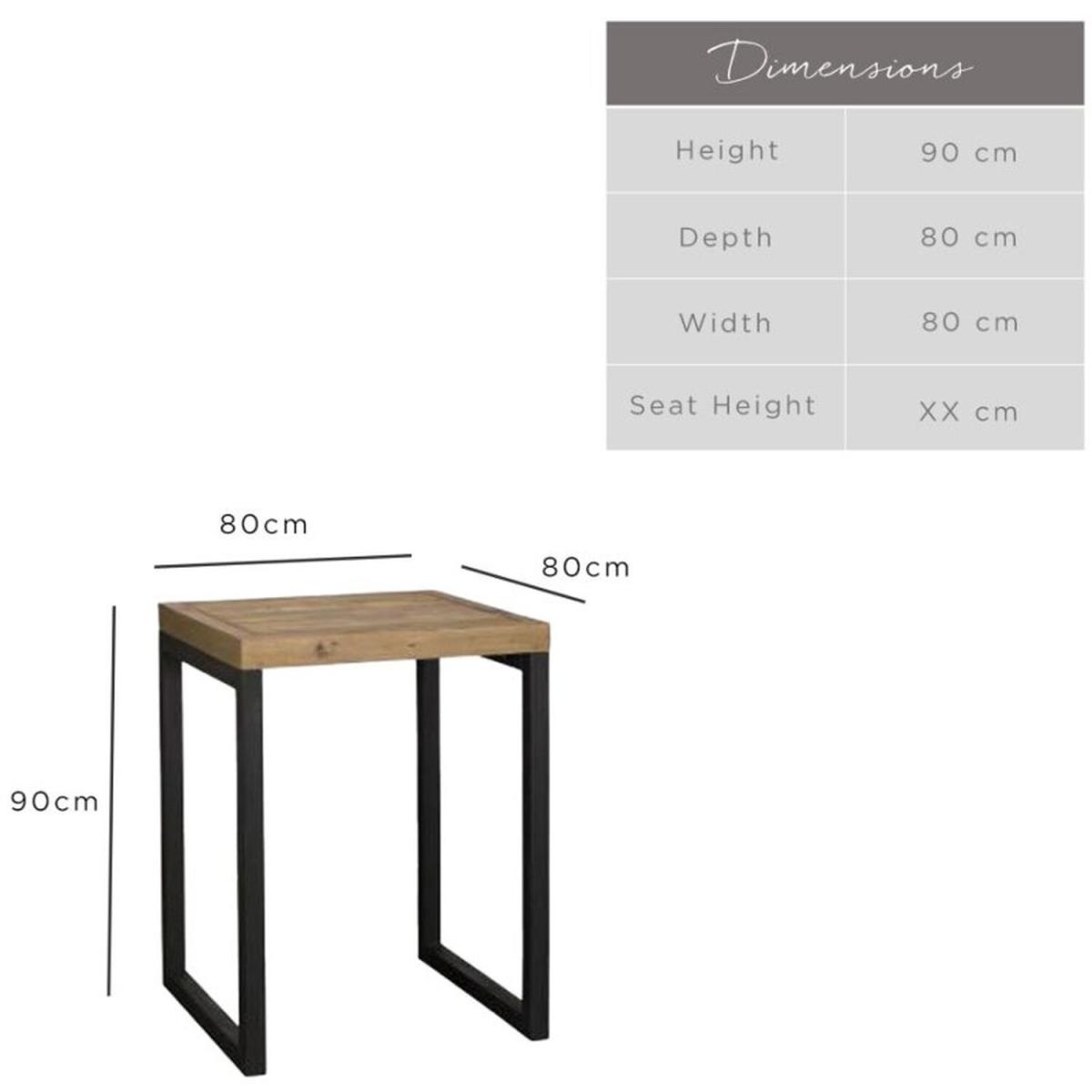 Adelaide Bar Table Square - Brown – image 2