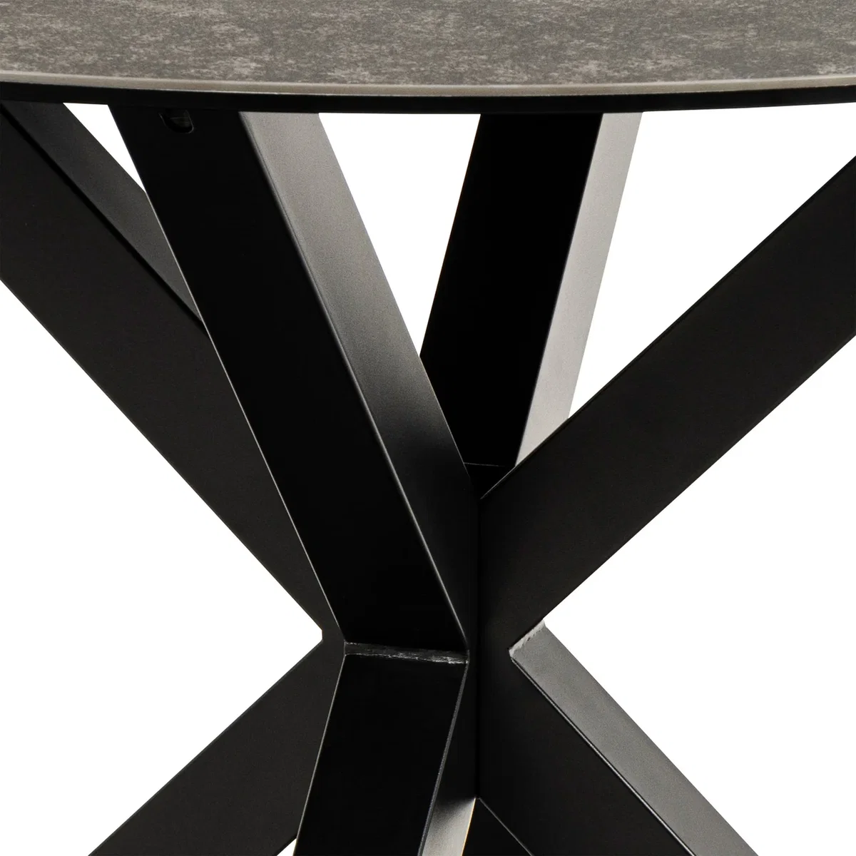 Heaven Round Dining Table with Ceramic Black Top - Black – image 7