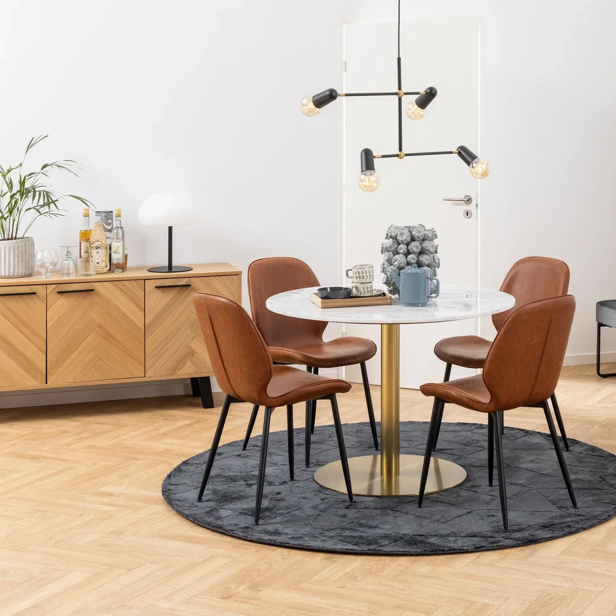 Furniture To Go Corby Round Dining Table - Gold – image 2