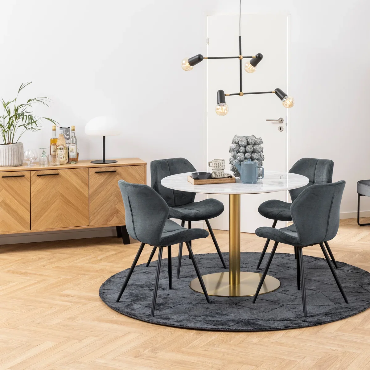 Furniture To Go Corby Round Dining Table - Gold – image 3