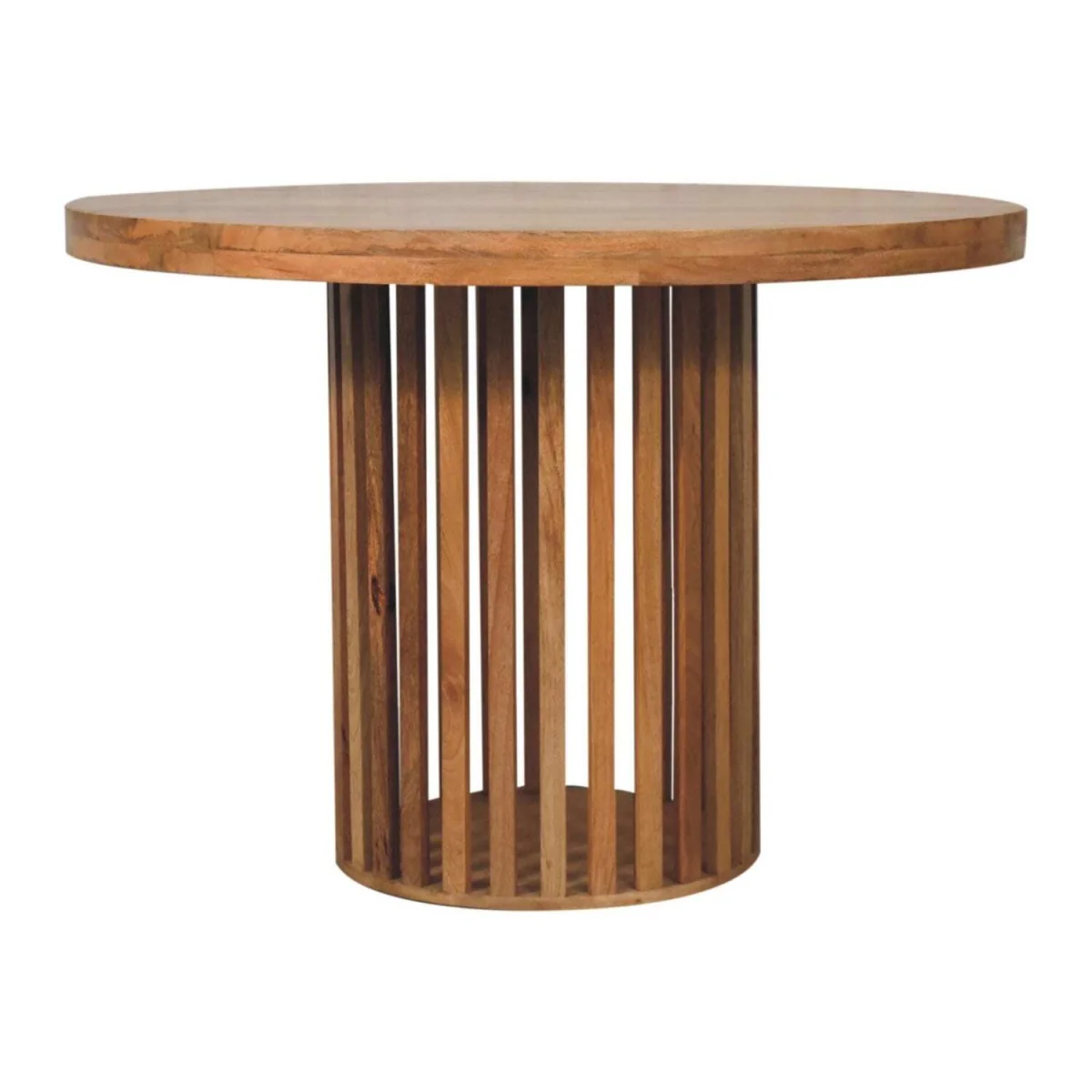 Verona Round Mango Wood Dining Table ish Matt Finish - Brown – image 2