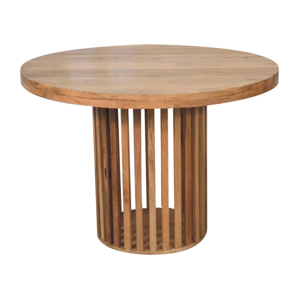 Verona Round Mango Wood Dining Table ish Matt Finish - Brown – image 3