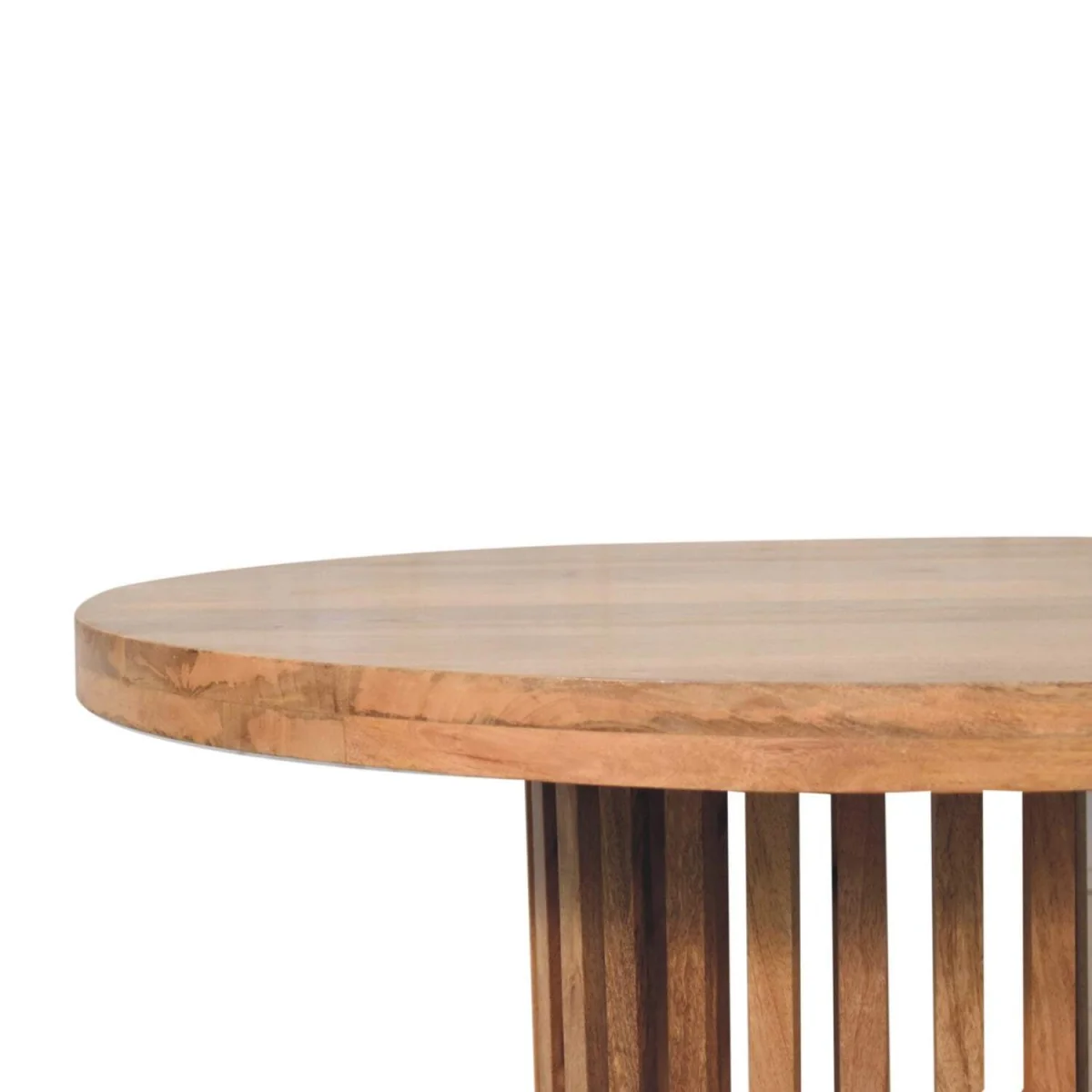 Verona Round Mango Wood Dining Table ish Matt Finish - Brown – image 4