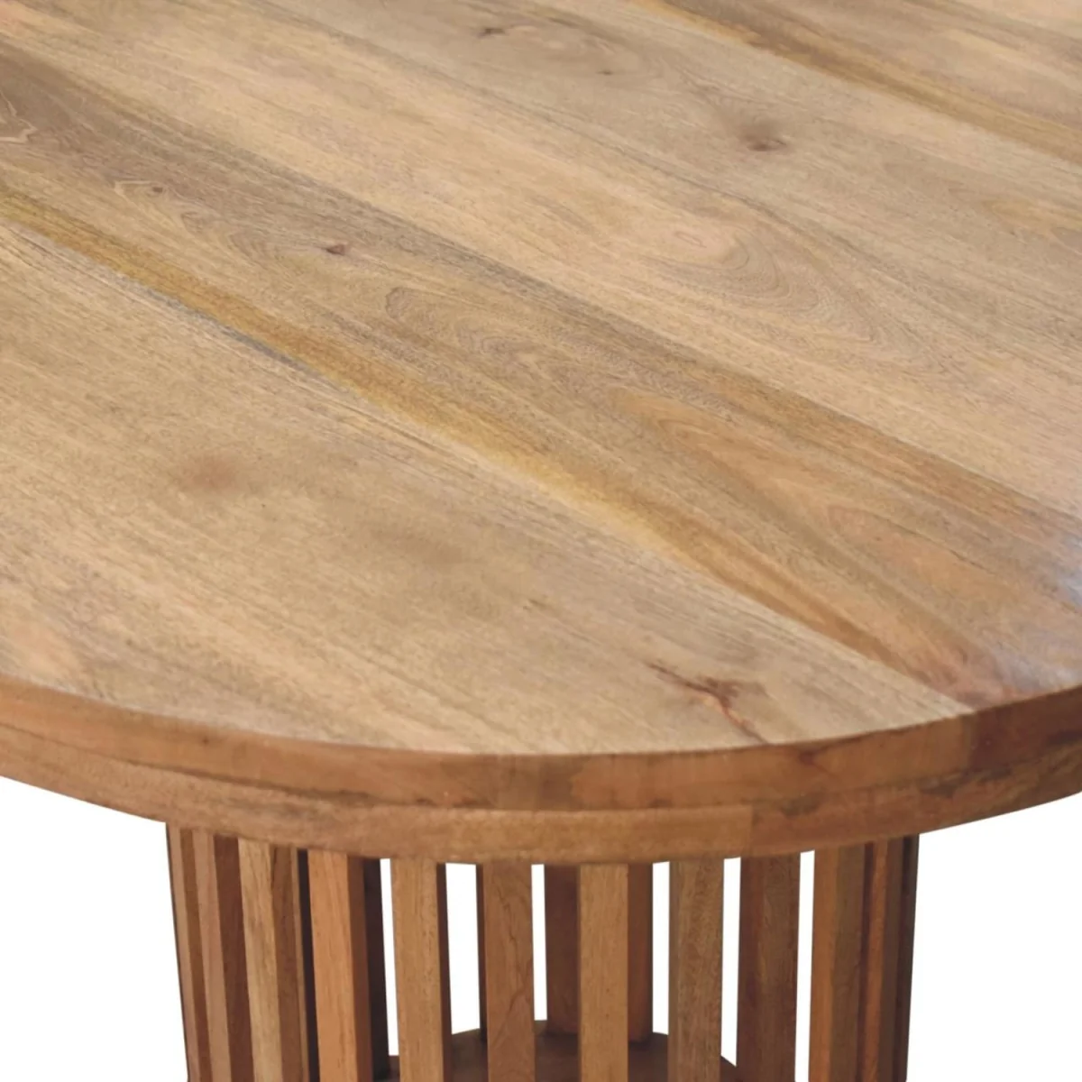 Verona Round Mango Wood Dining Table ish Matt Finish - Brown – image 5