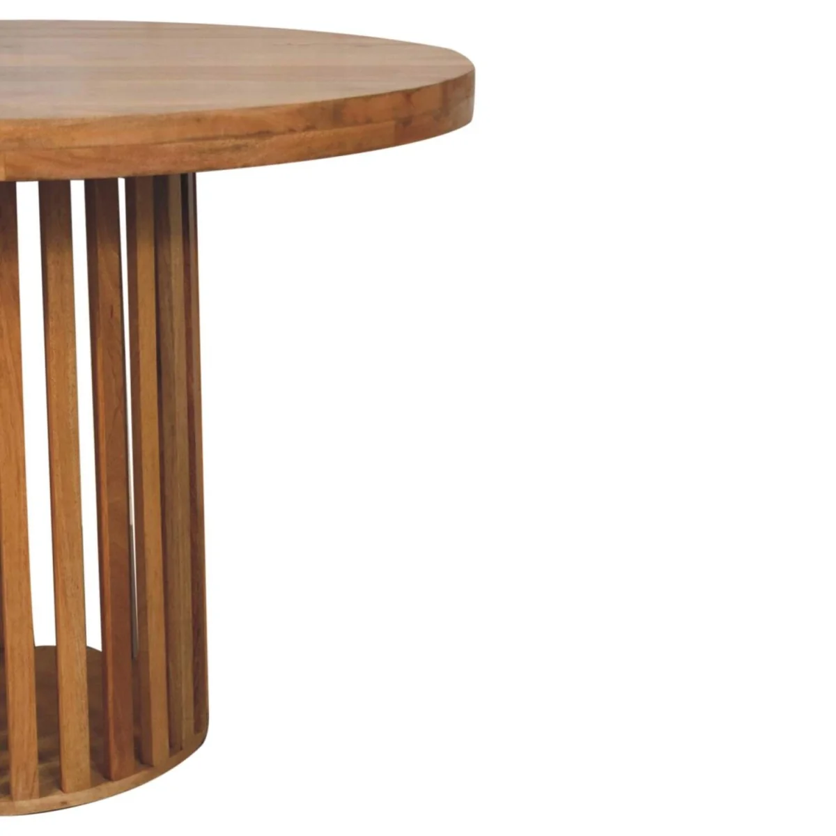 Verona Round Mango Wood Dining Table ish Matt Finish - Brown – image 6