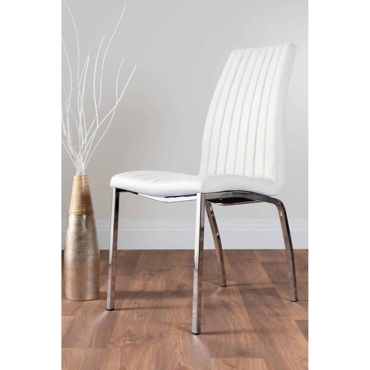 Novara Chrome Metal 100cm Round Glass Dining Table And 4 Isco Dining Chairs - Black – image 20