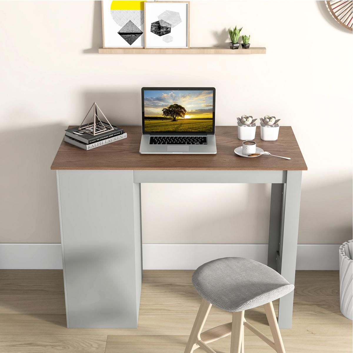 Counter Height Table Pub Dining Table-Grey - Grey + Natural – image 6