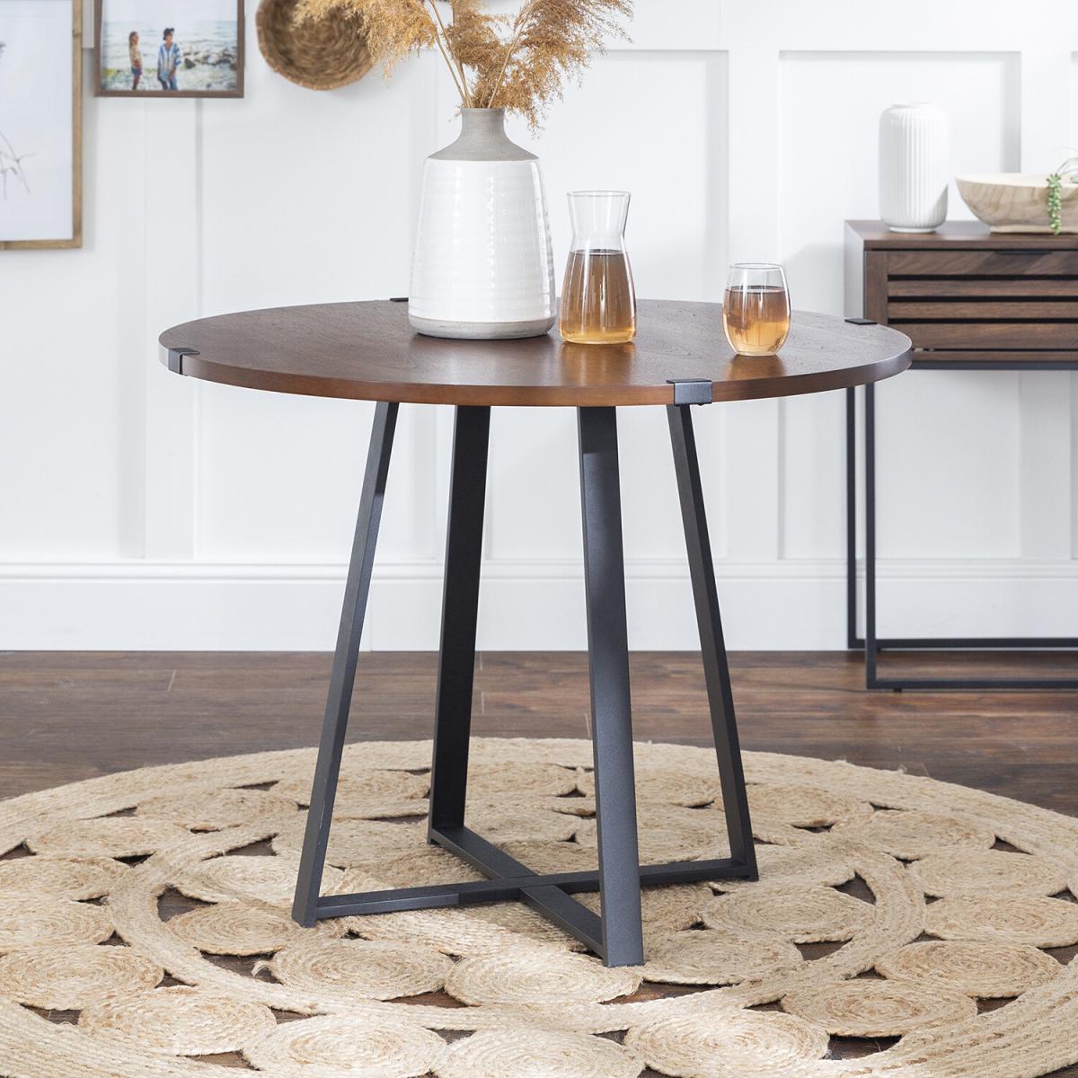 Toronto Round Dining Table - Dark Walnut – image 3