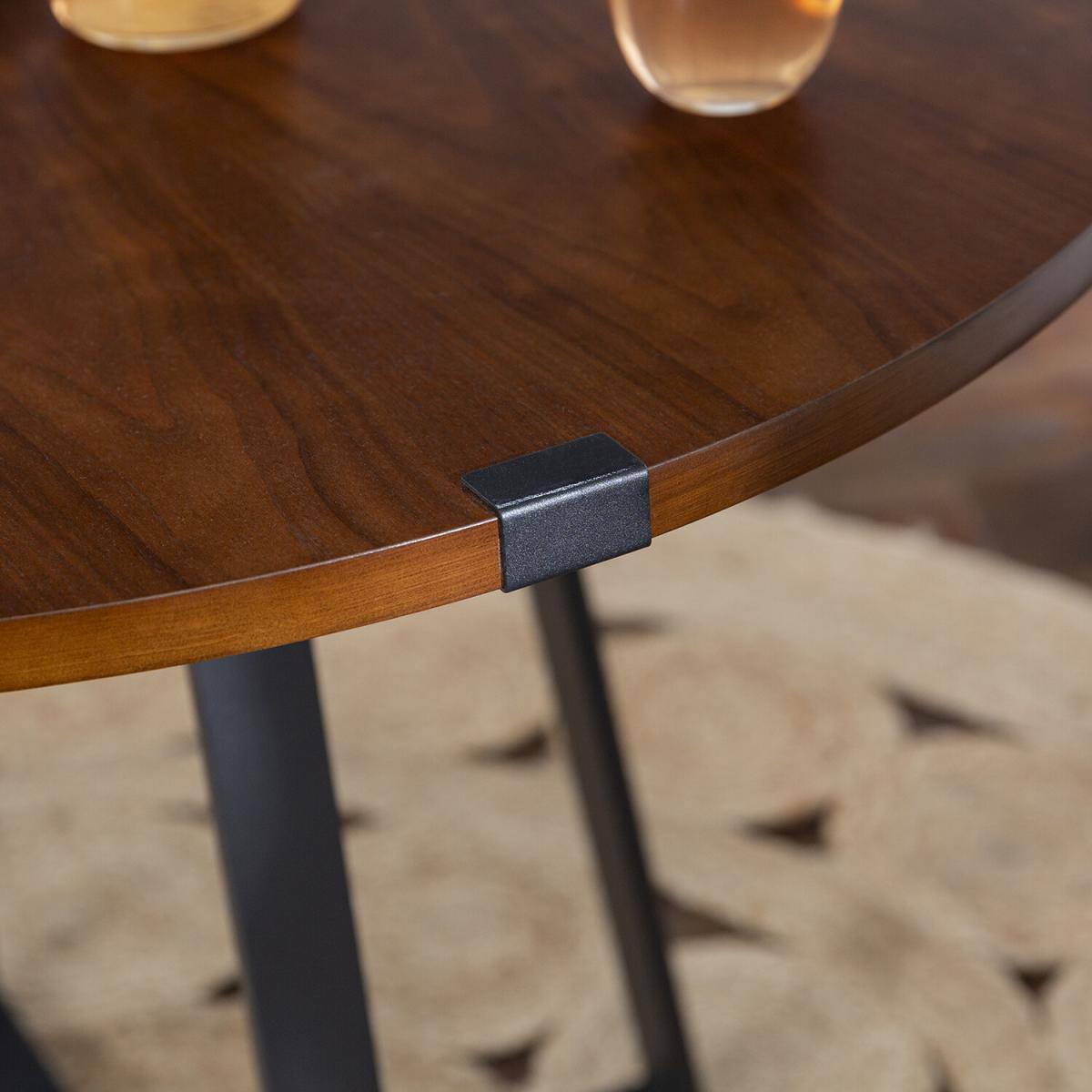 Toronto Round Dining Table - Dark Walnut – image 4
