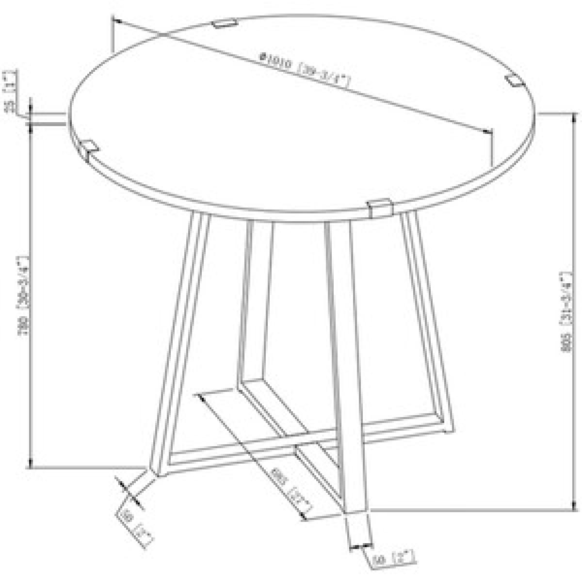 Toronto Round Dining Table - Dark Walnut – image 9