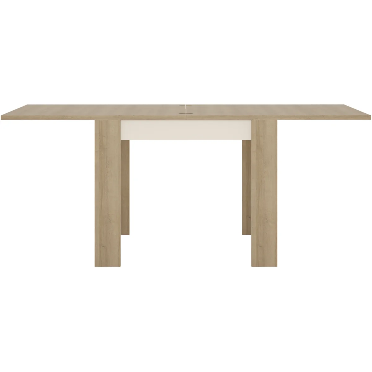 Lyon Small Extending Dining Table 90-180cm in Riviera Oak/White High Gloss - Oak – image 6